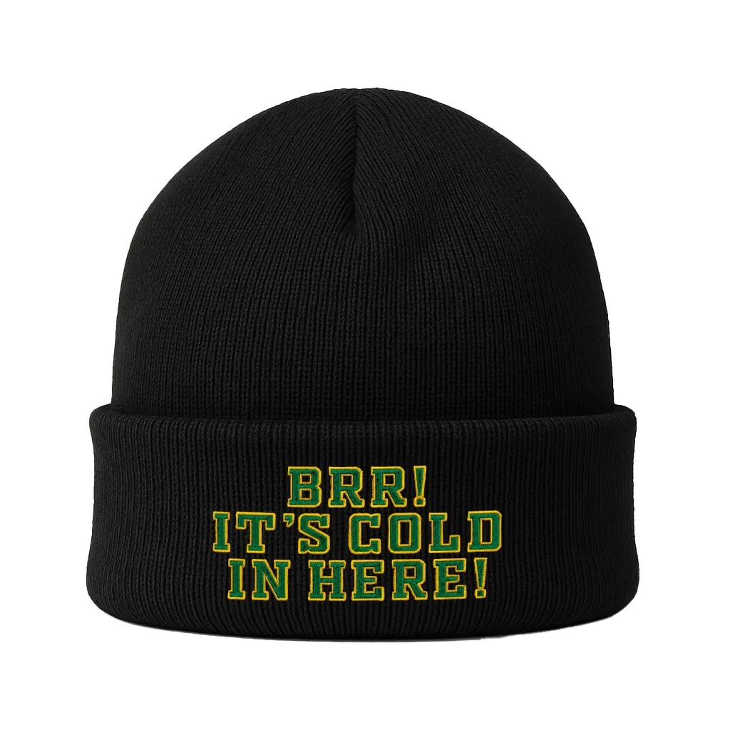 CLOVERS BRR ITS COLD IN HERE BLACK BEANIE