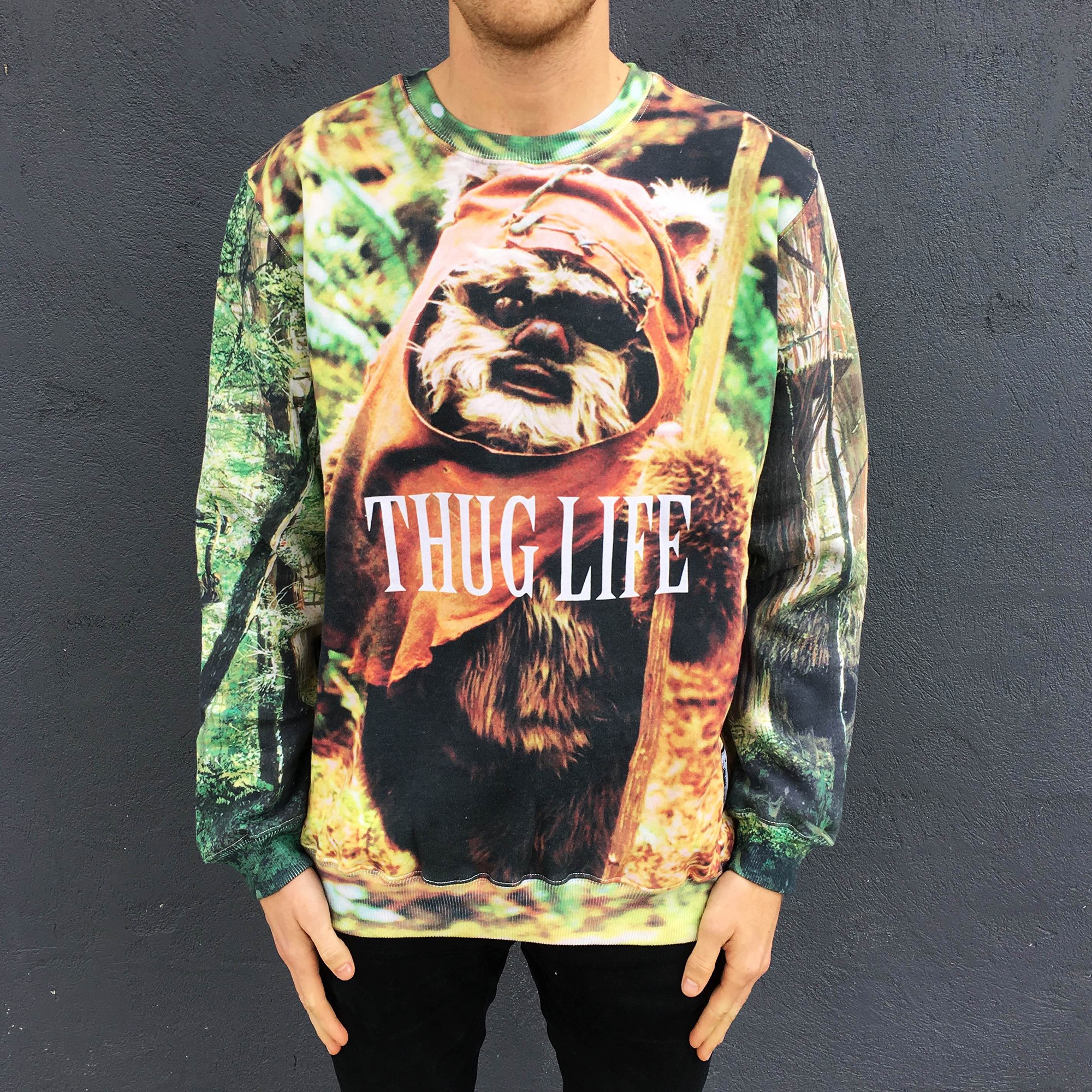 full print sweater