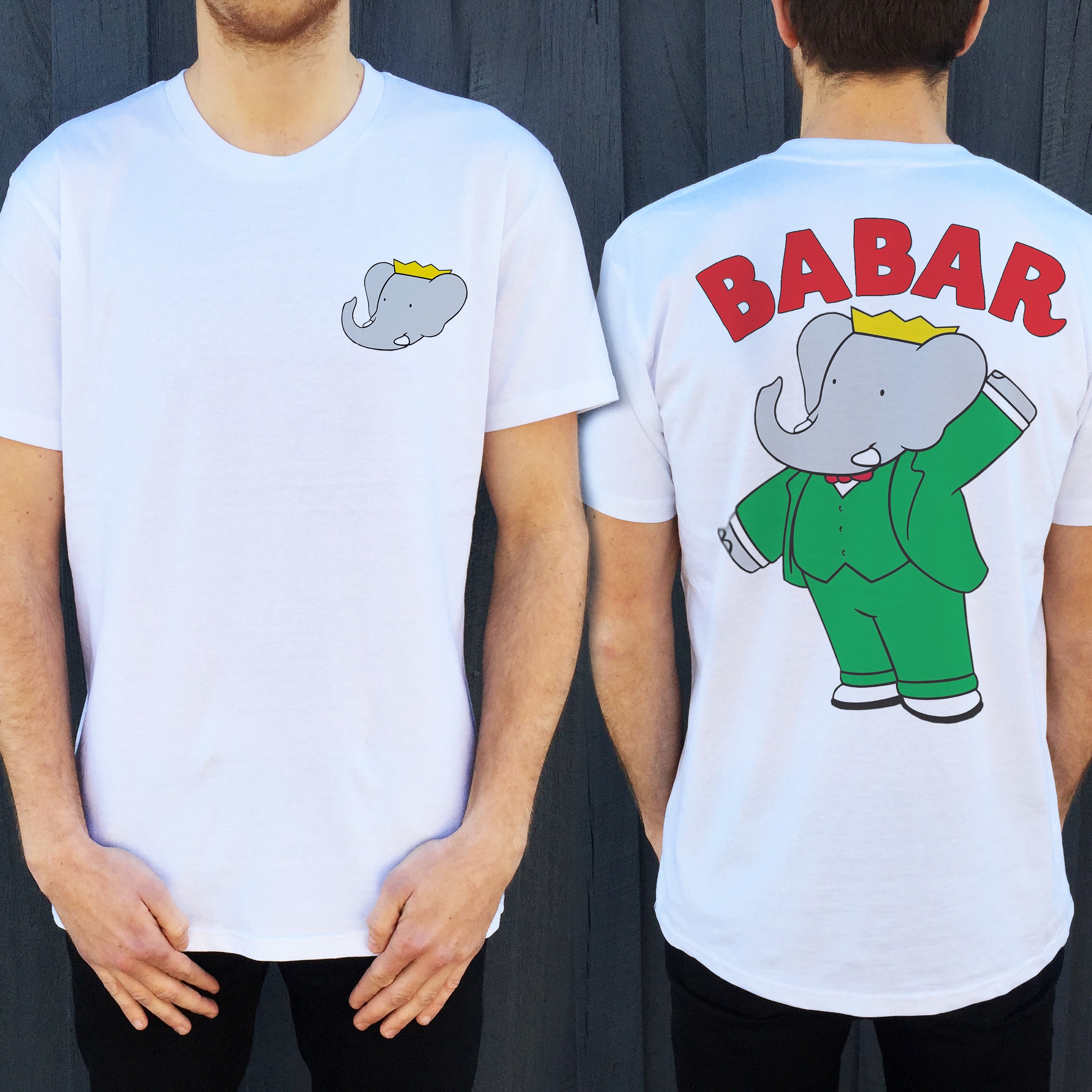 BABAR FRONT AND BACK TEE BABAR FRONT AND BACK TEE