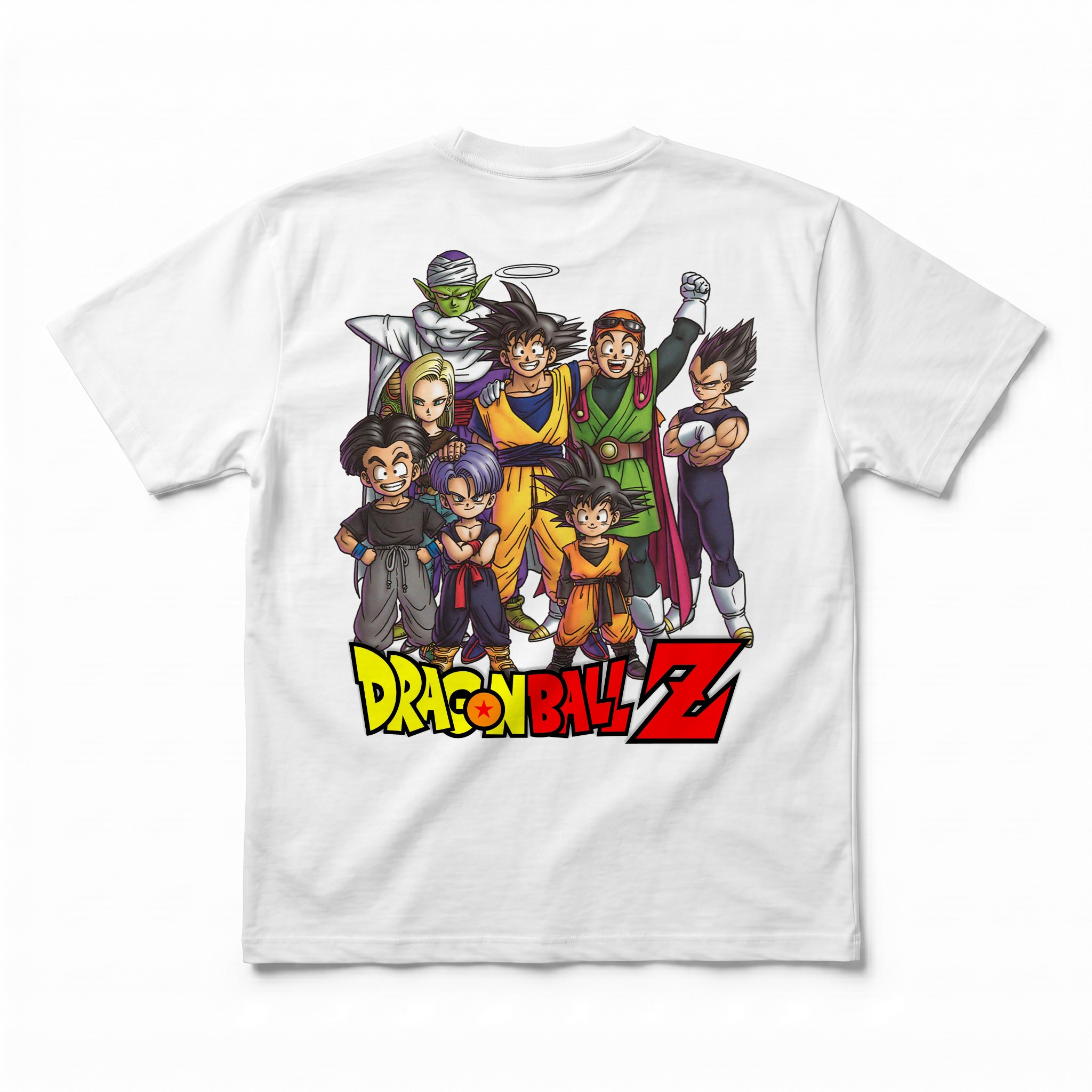 Z FIGHTERS FRONT AND BACK WHITE TEE DBZ