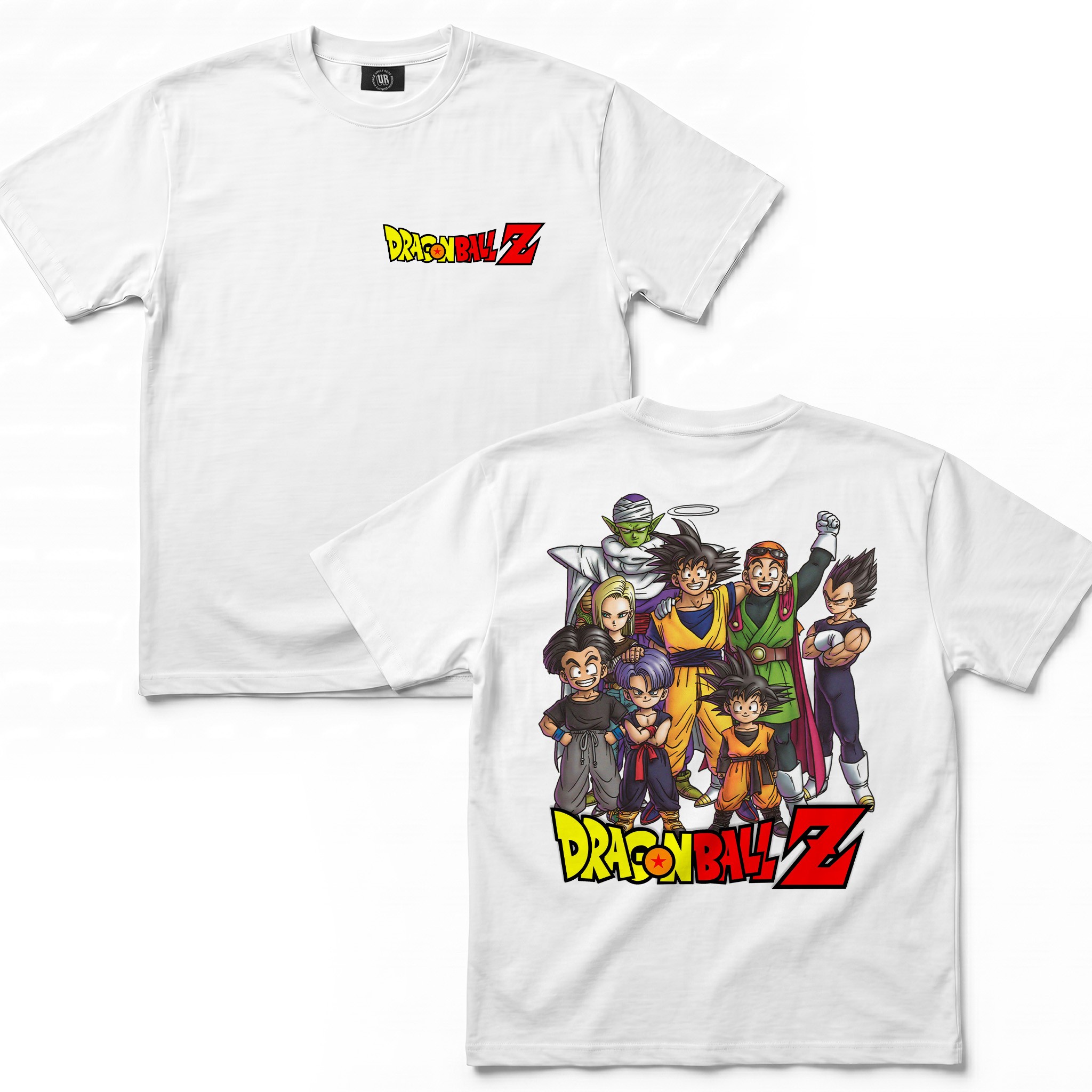 Z FIGHTERS FRONT AND BACK WHITE TEE DBZ Z FIGHTERS FRONT AND BACK WHITE TEE DBZ