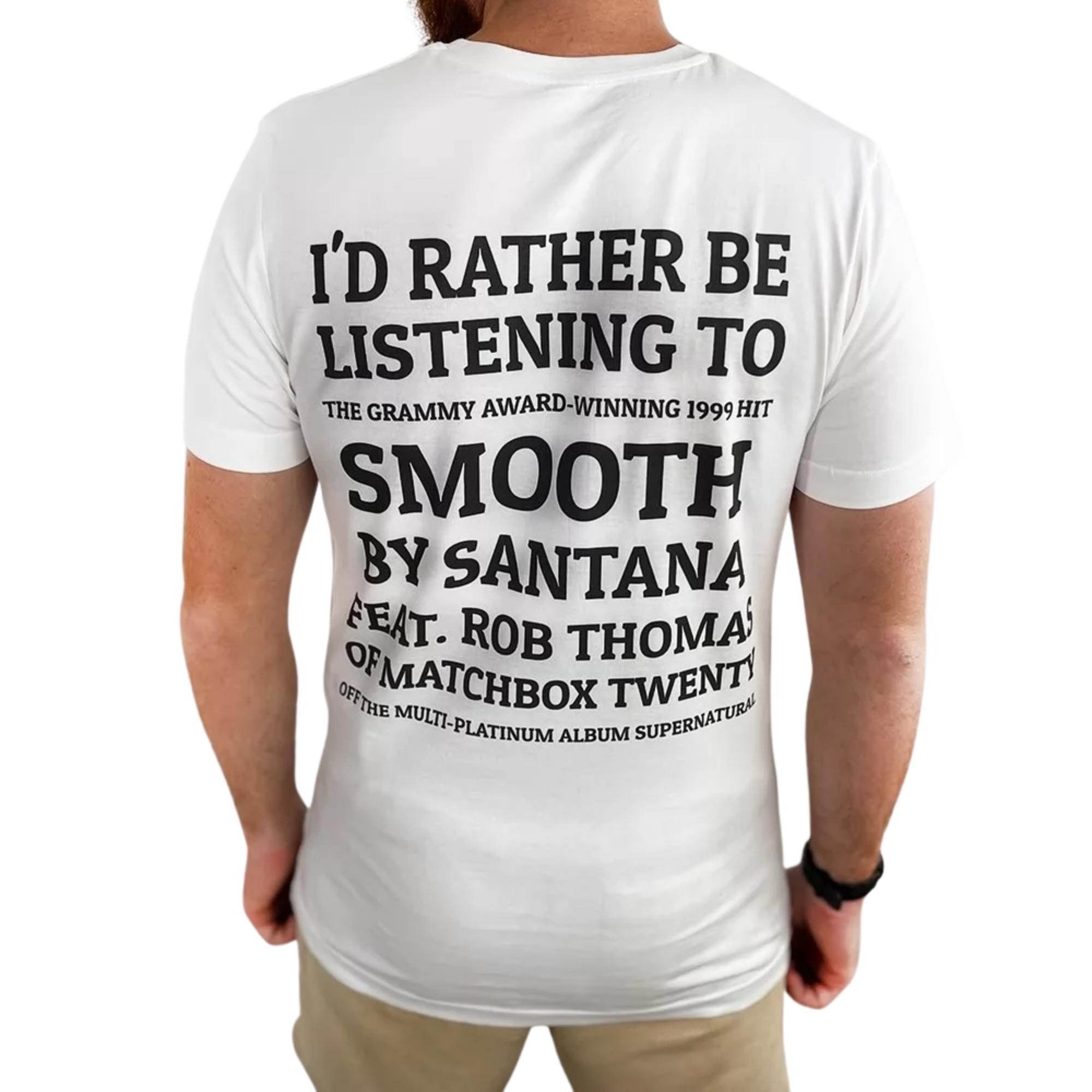 SANTANA BACK PRINTED WHITE TEE SANTANA BACK PRINTED WHITE TEE