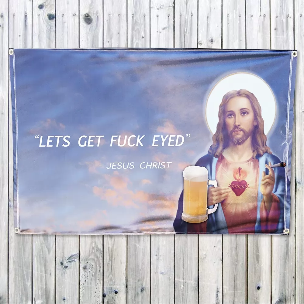DRUNK CHRIST WALL HANGING 1200 X 800MM DRUNK CHRIST WALL HANGING 1200 X 800MM