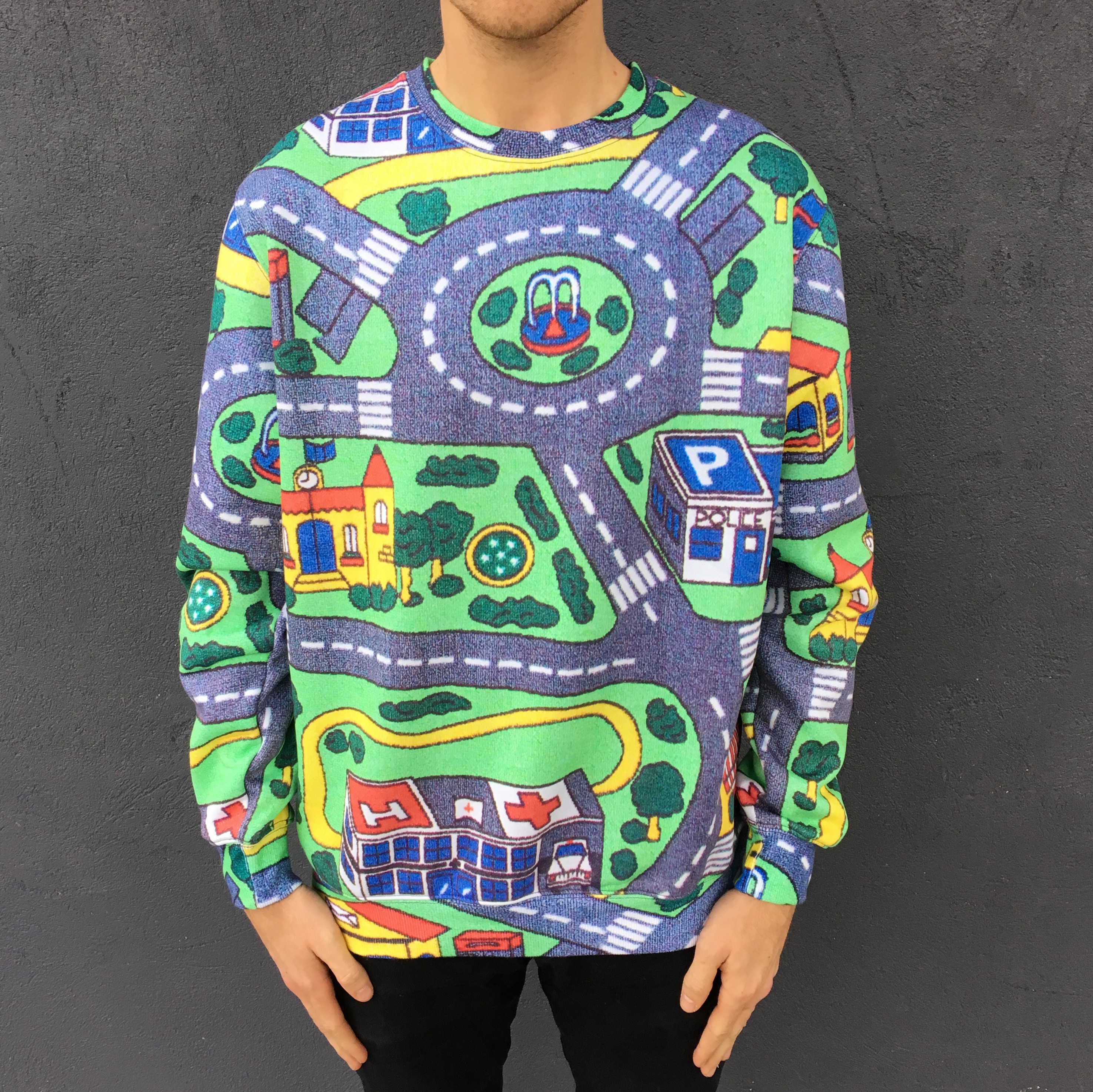 back print 90s 90s clothing front print blue and green back print 90s 90s clothing front print blue and green