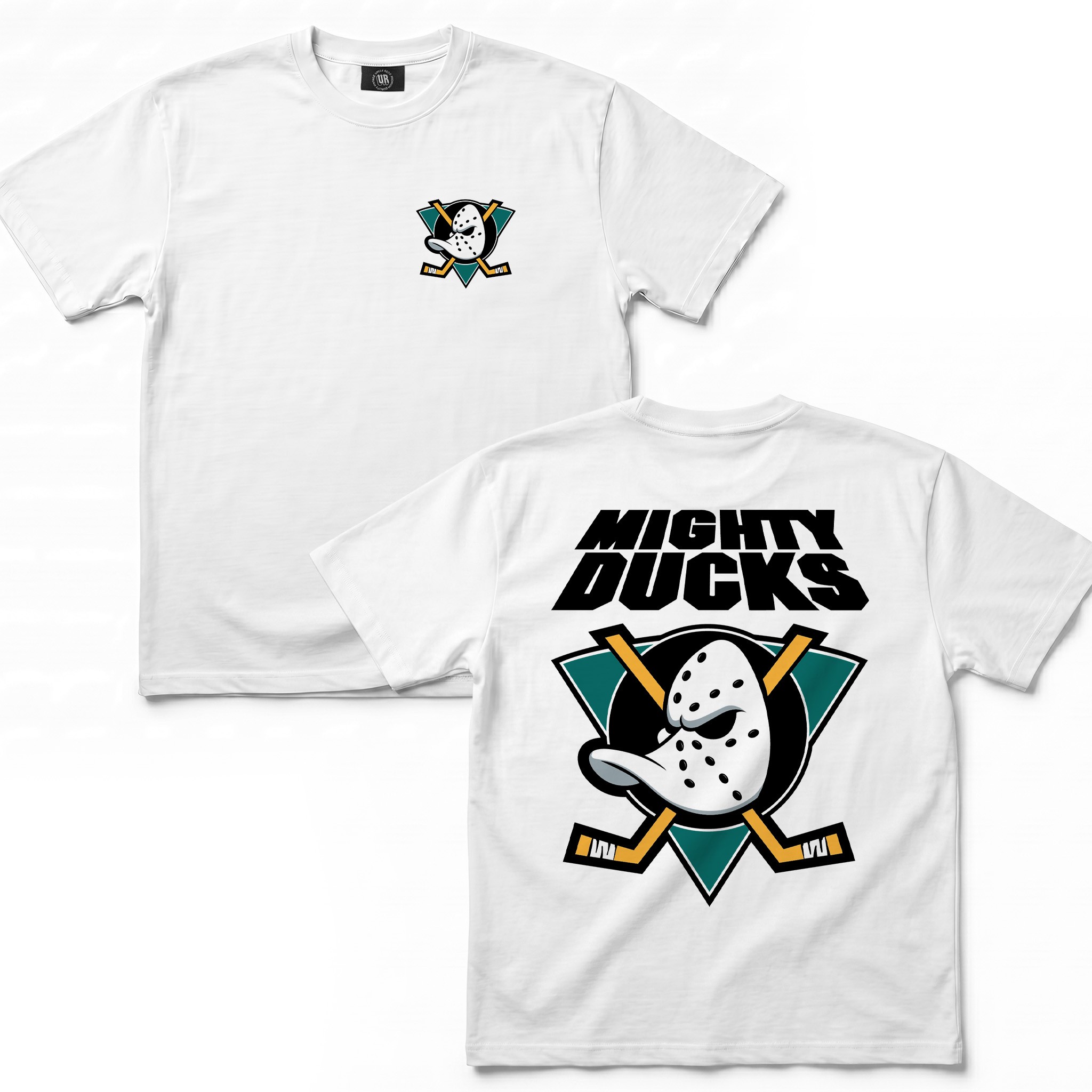 QUACK FRONT AND BACK WHITE TEE QUACK FRONT AND BACK WHITE TEE