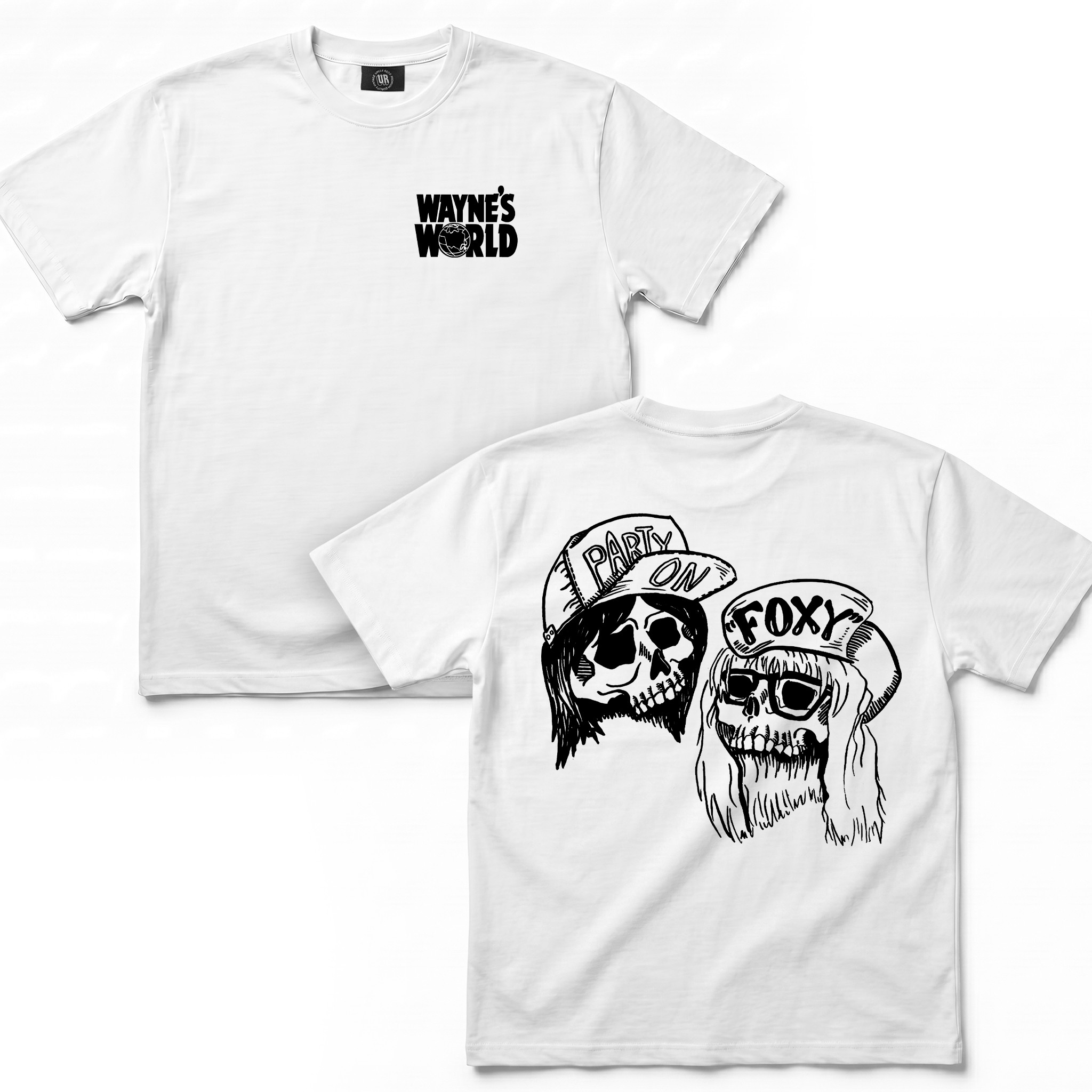 FRONT AND BACK WAYNES WORLD TEE FRONT AND BACK WAYNES WORLD TEE