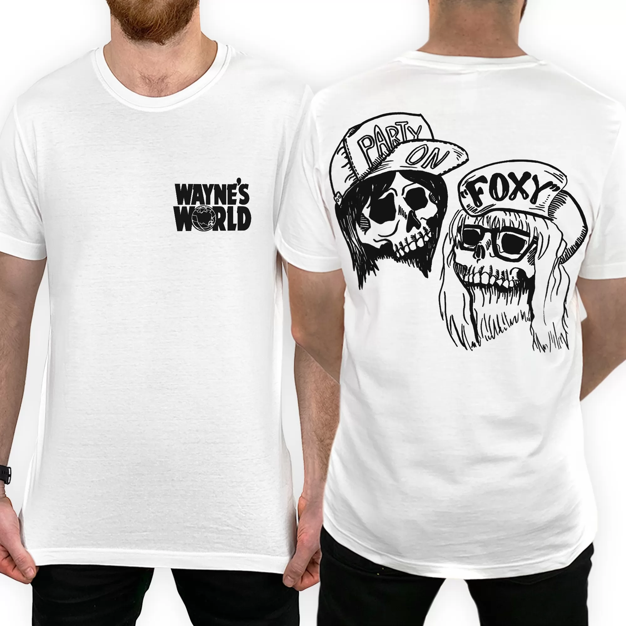 FRONT AND BACK WAYNES WORLD TEE FRONT AND BACK WAYNES WORLD TEE