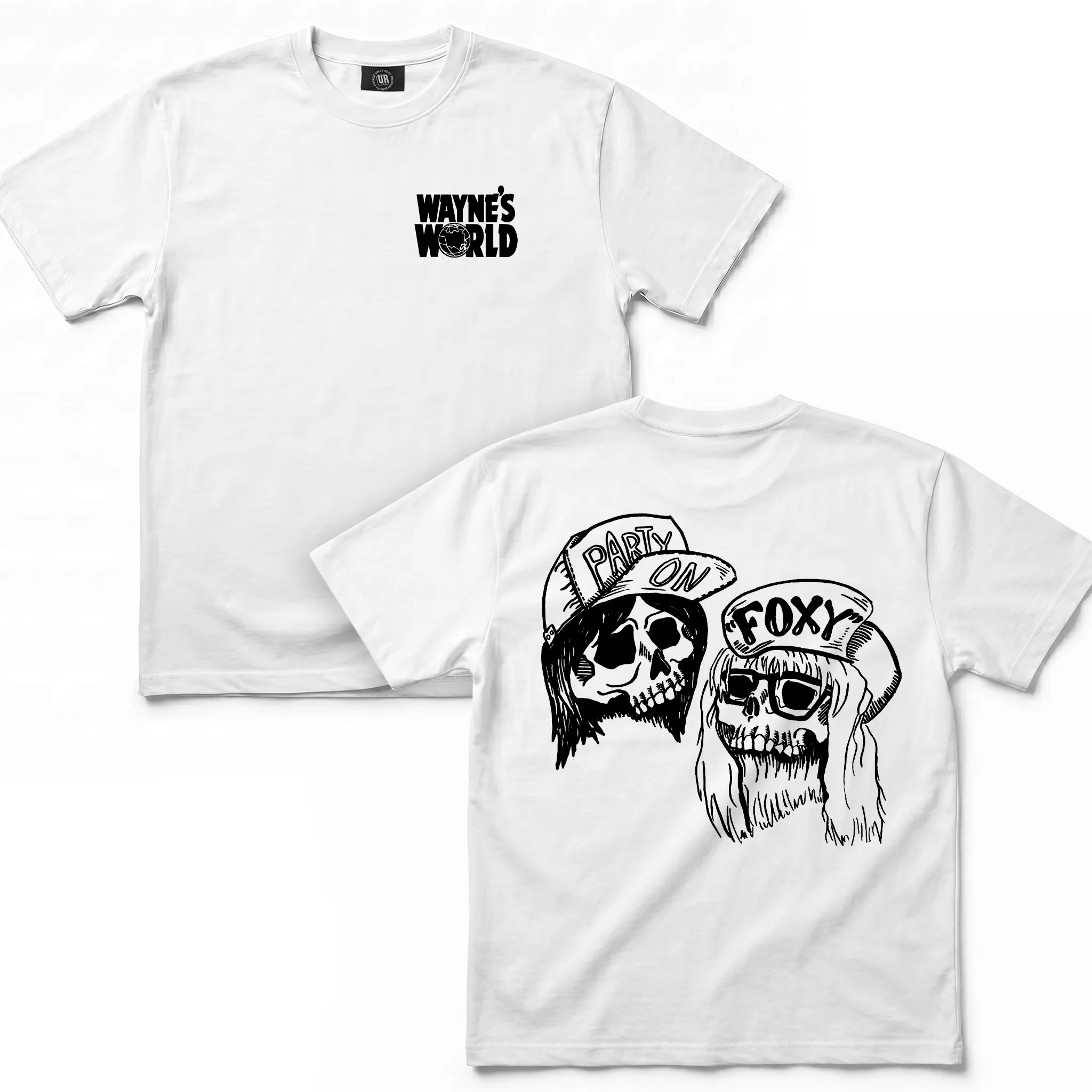 FRONT AND BACK WAYNES WORLD TEE FRONT AND BACK WAYNES WORLD TEE