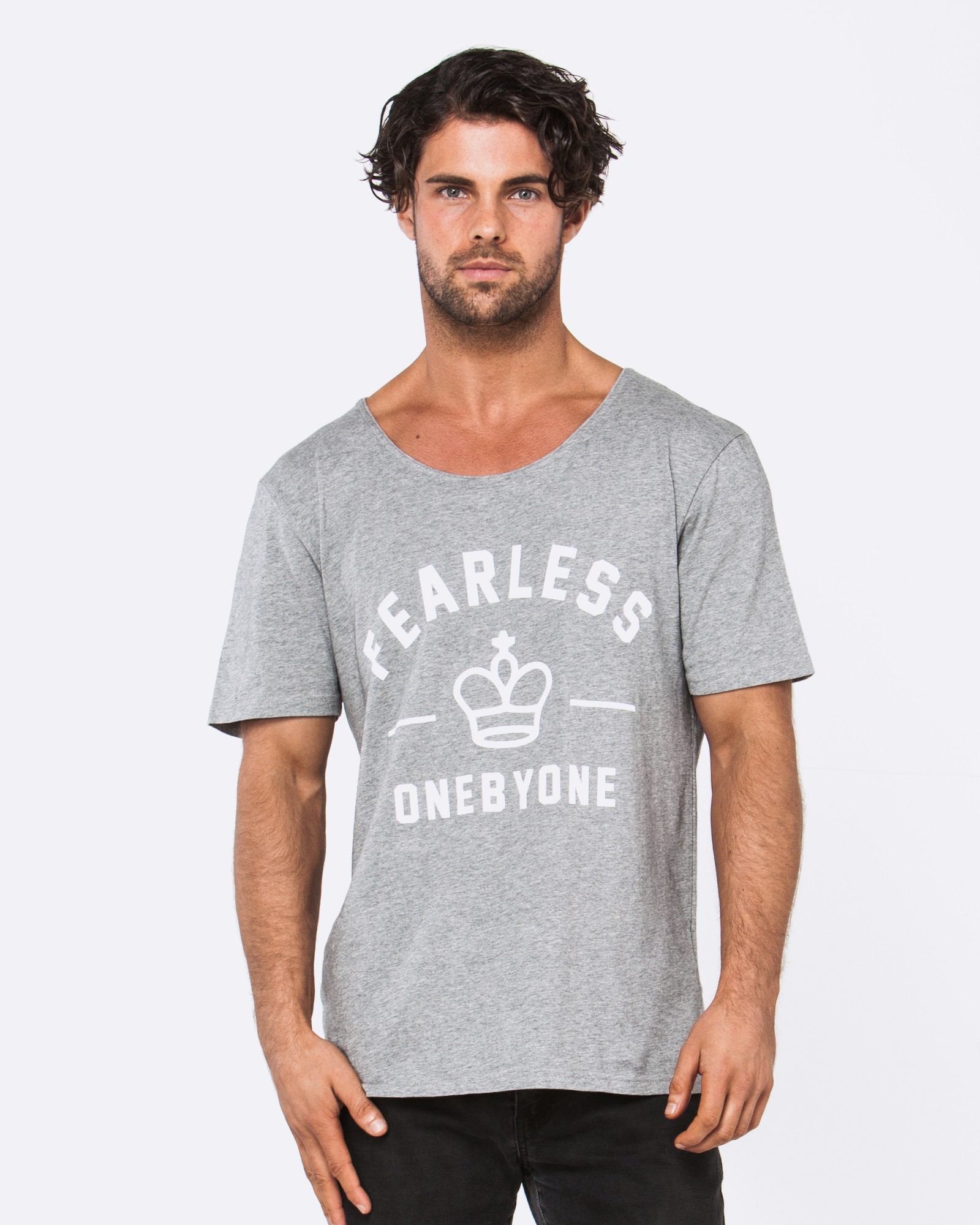 CROWN MARBLE GREY TEE CROWN MARBLE GREY TEE