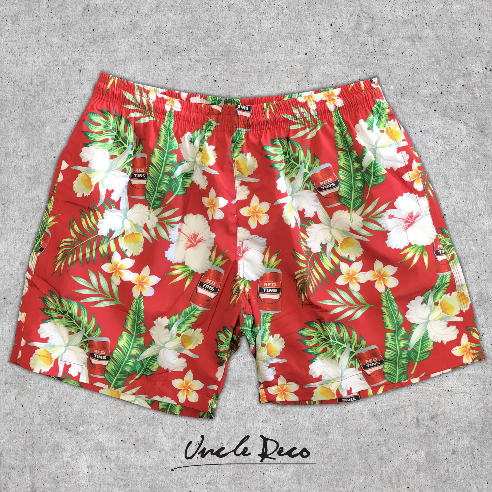 hawaiian print basketball shorts
