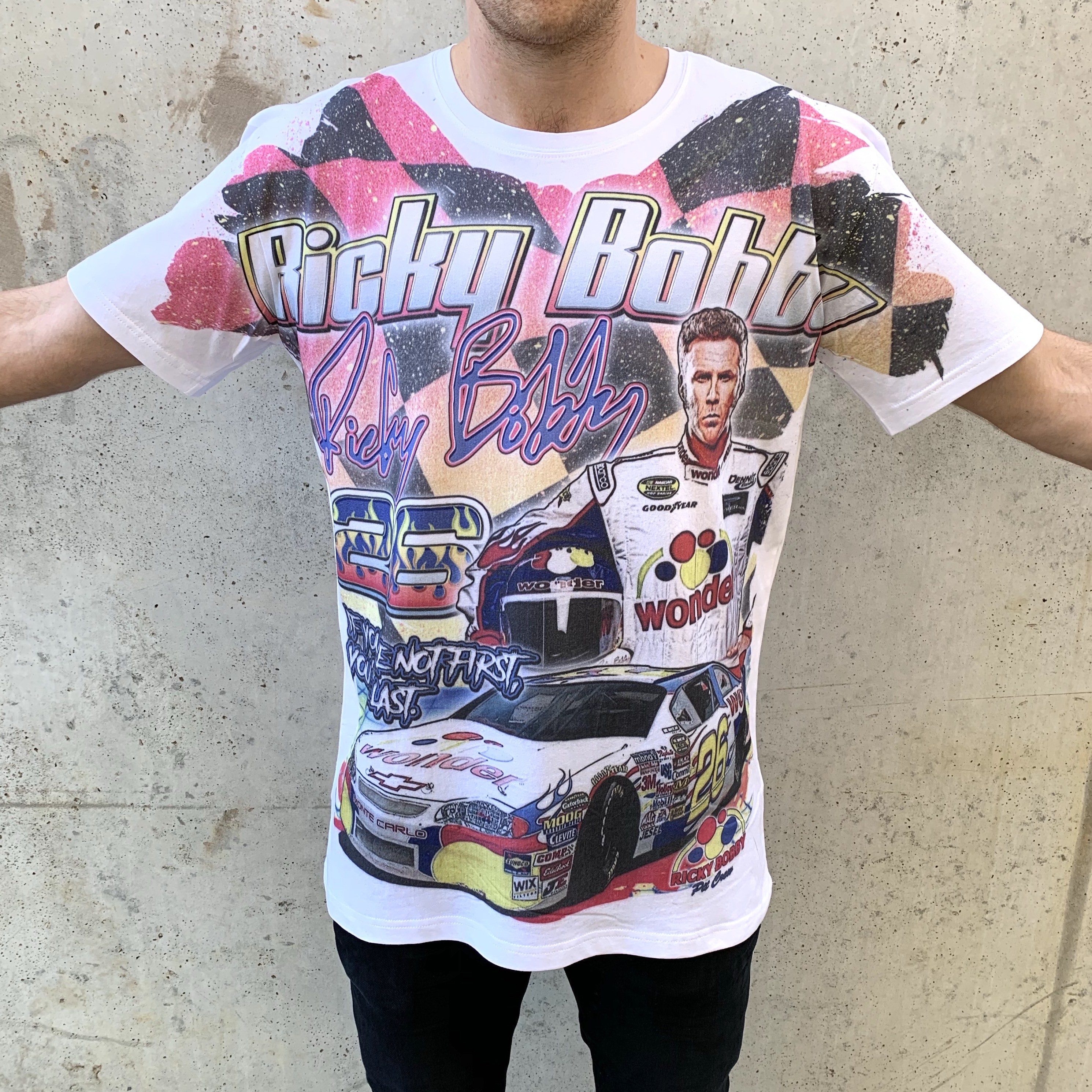 Vintage Ricky Bobby Nascar Style Tee Uncle Reco