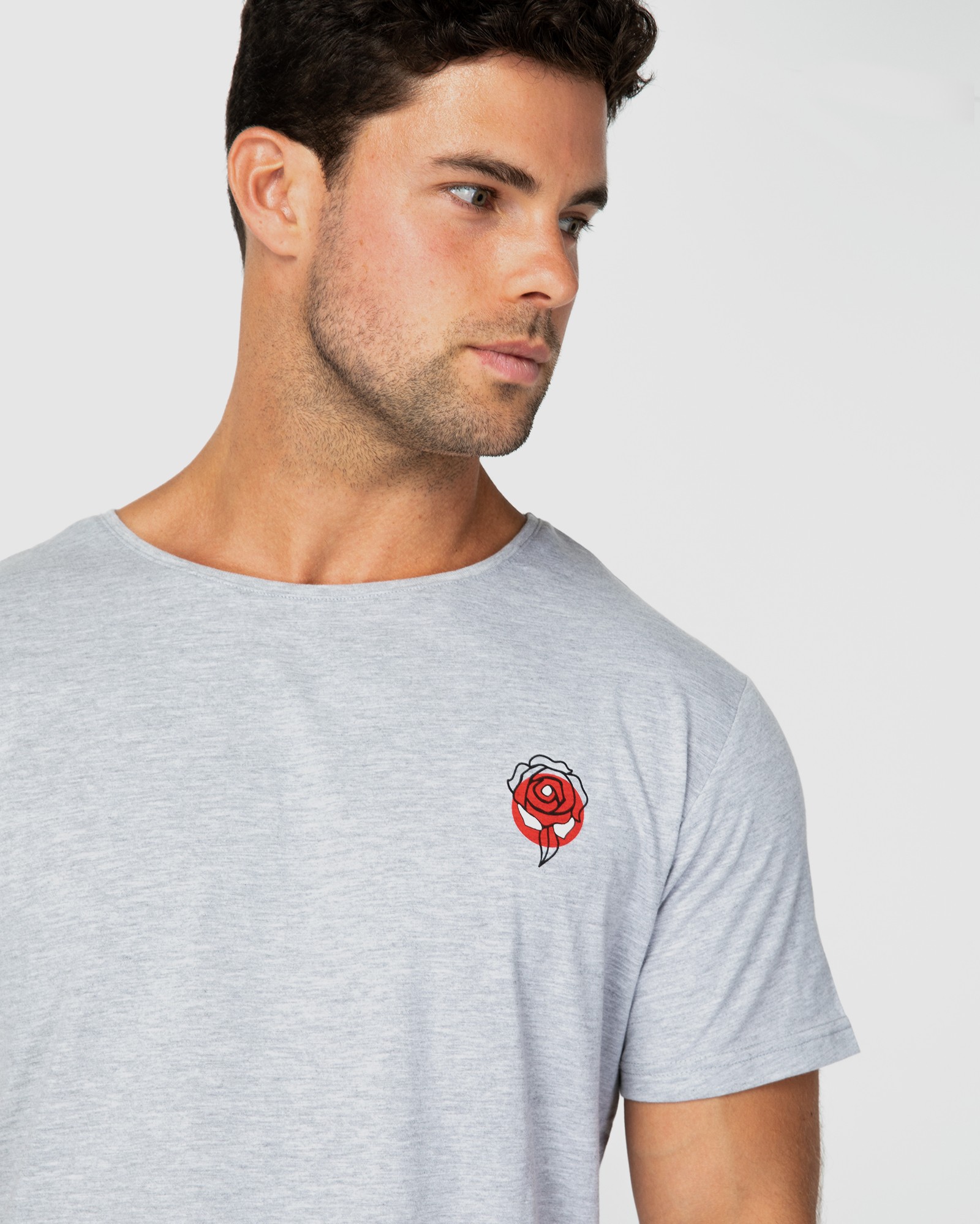 ROSE MARBLE GREY TEE