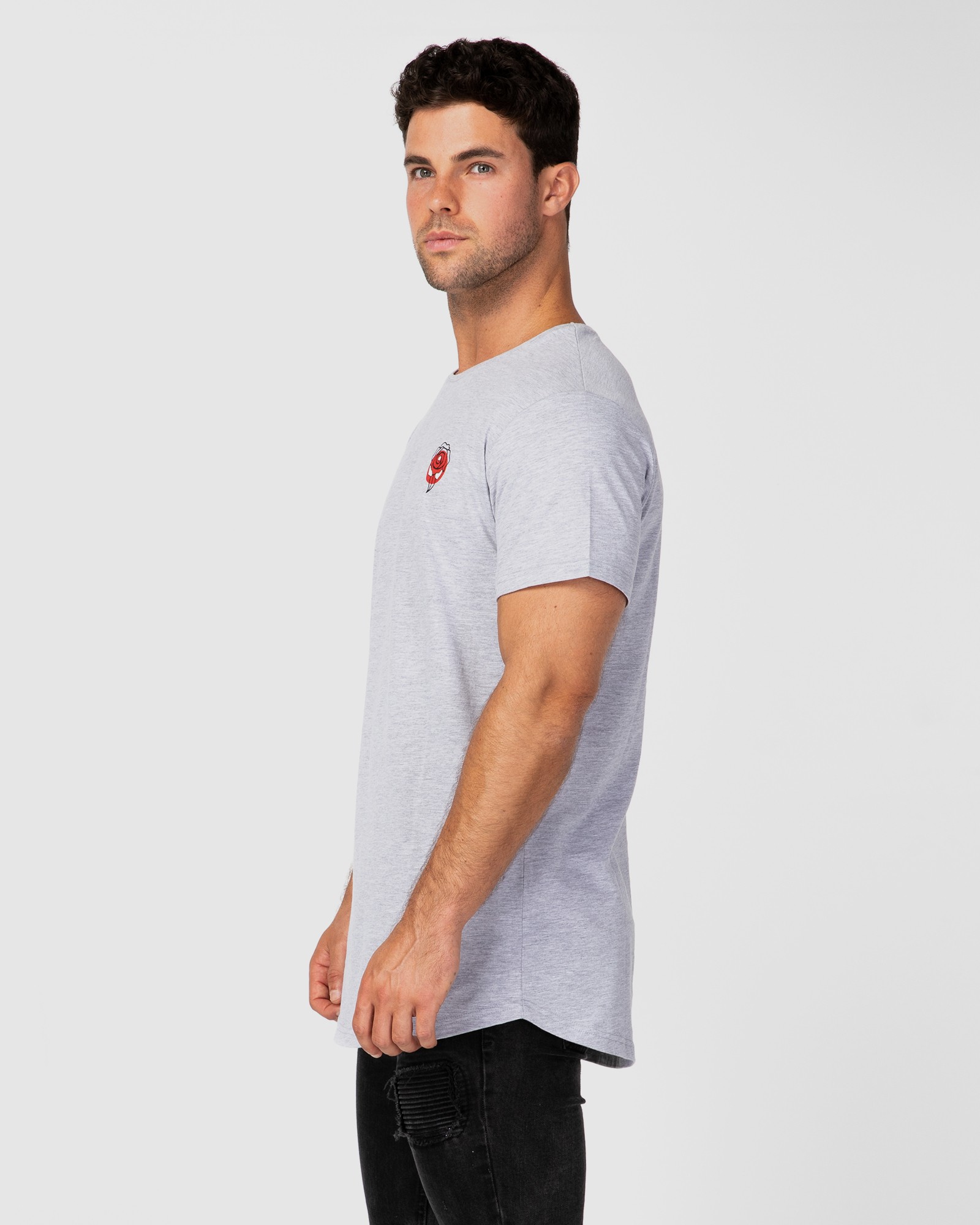 ROSE MARBLE GREY TEE