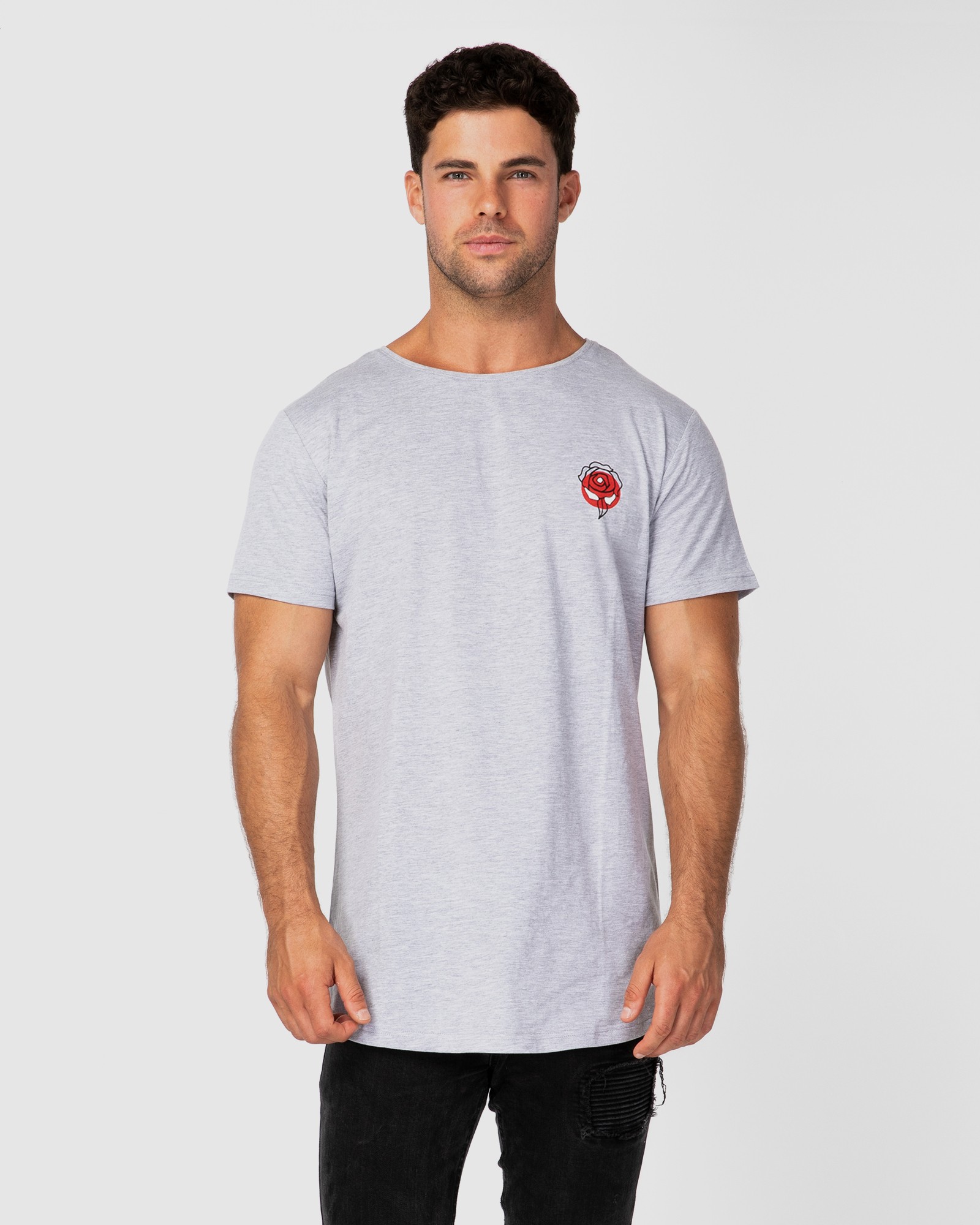 ROSE MARBLE GREY TEE