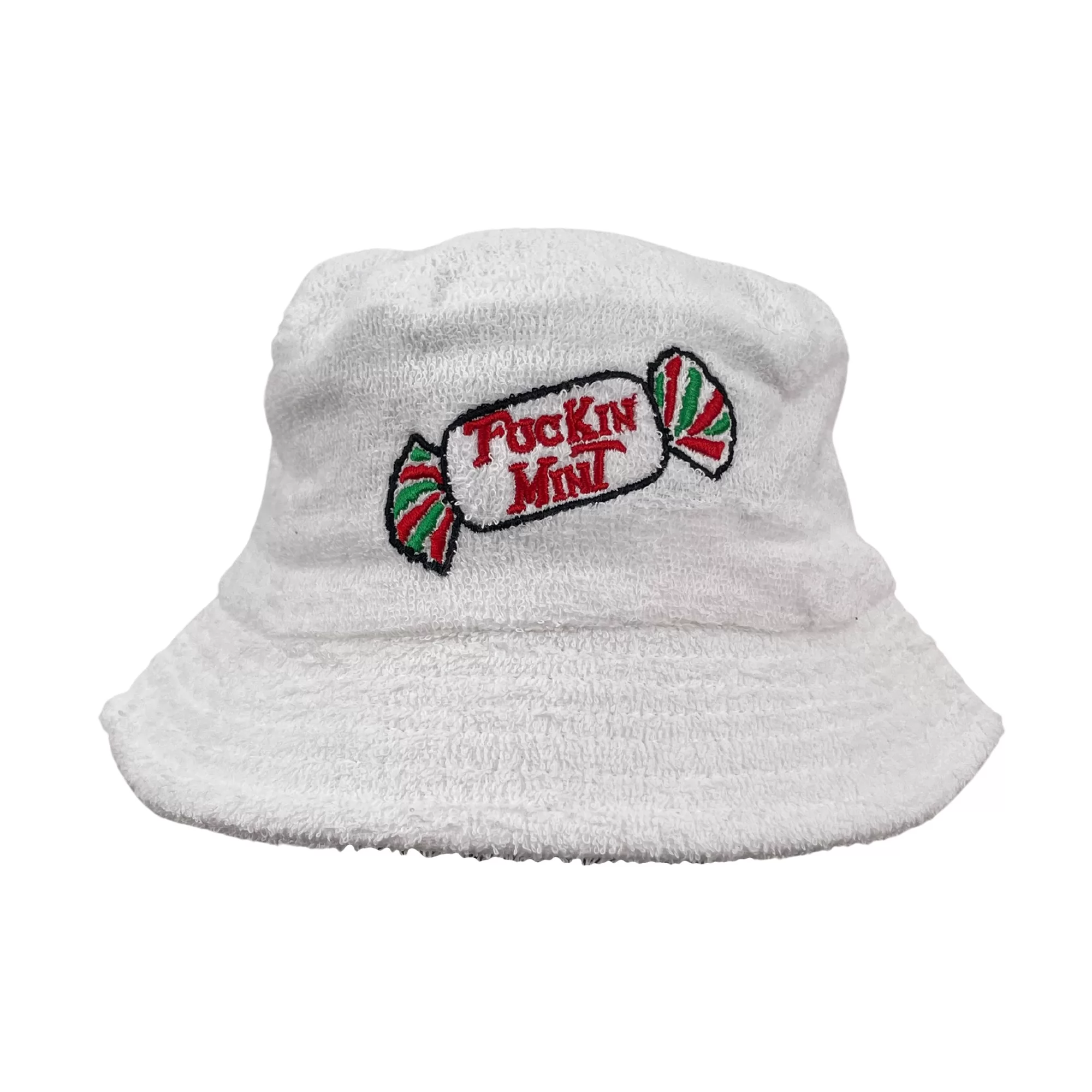 MINT WHITE TERRY TOWEL BUCKET HAT MINT WHITE TERRY TOWEL BUCKET HAT