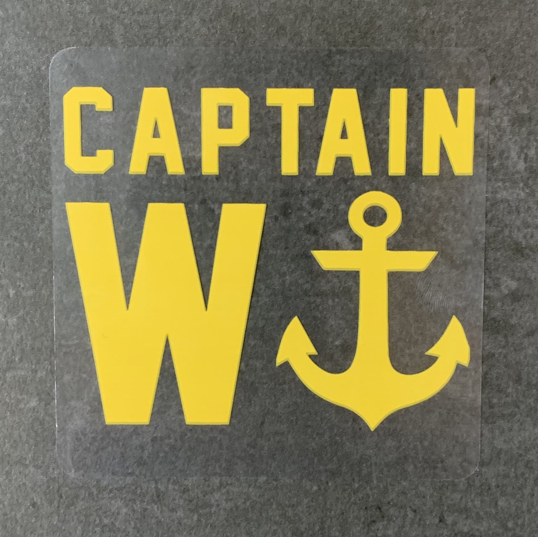 CAPTAIN W DIE CUT STICKER CAPTAIN W DIE CUT STICKER