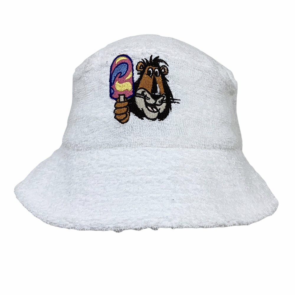 white terry towelling hat