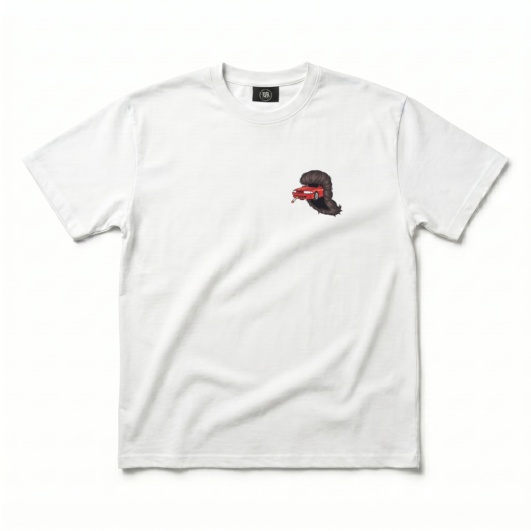BURNOUT FRONT AND BACK WHITE TEE