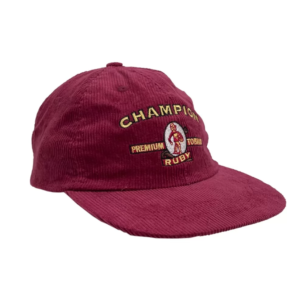 MAROON CHAMPION CORD HAT VINTAGE MAROON CHAMPION CORD HAT VINTAGE