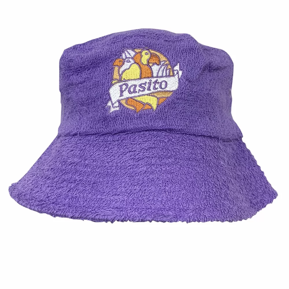 VINTAGE PURPLE PASSIONFRUIT TERRY TOWEL BUCKET HAT VINTAGE PURPLE PASSIONFRUIT TERRY TOWEL BUCKET HAT