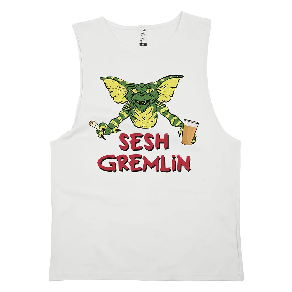 SESH GREMLIN WHITE TANK SESH GREMLIN WHITE TANK