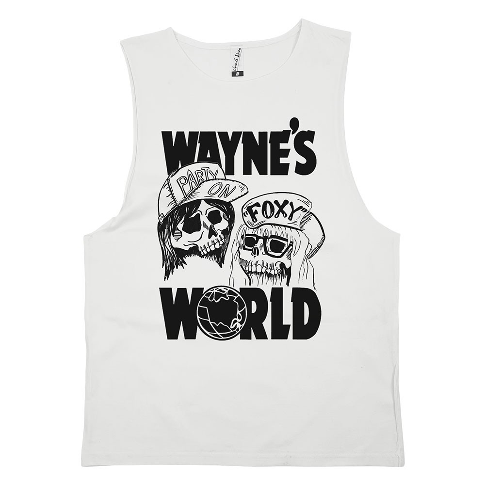 WAYNES WORLD WHITE TANK WAYNES WORLD WHITE TANK