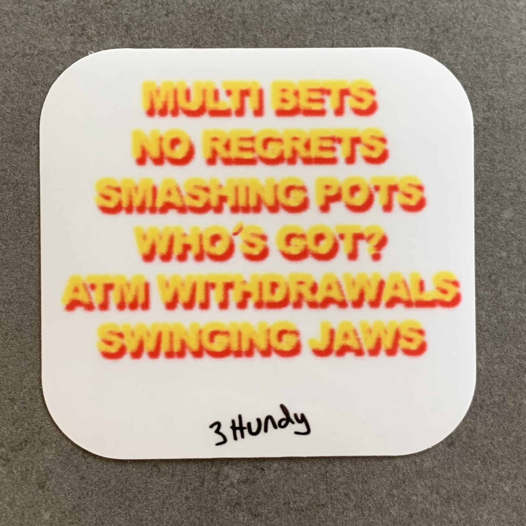 MULTI BETS DIE CUT STICKER MULTI BETS DIE CUT STICKER