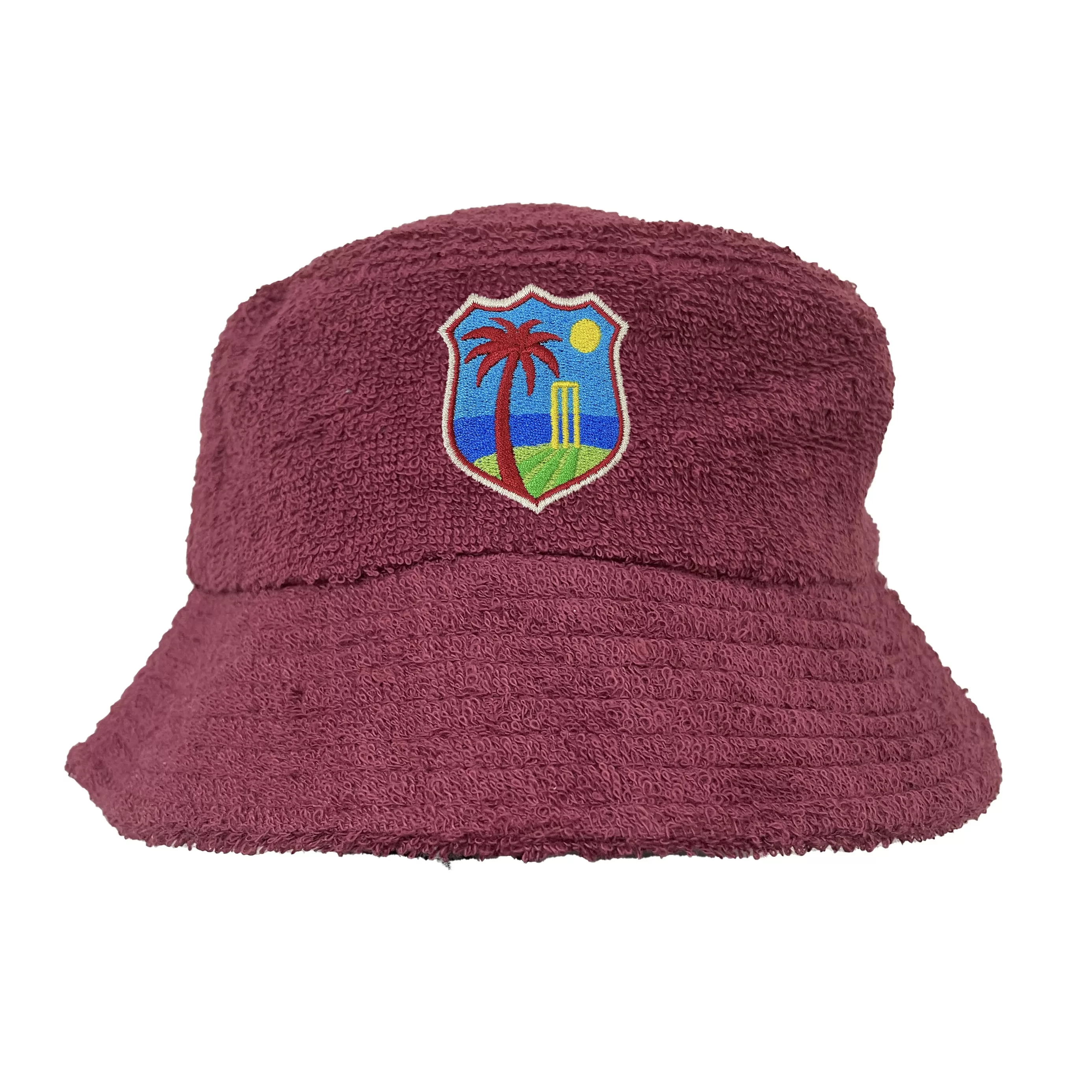 WEST MAROON TERRY TOWEL BUCKET HAT WEST MAROON TERRY TOWEL BUCKET HAT