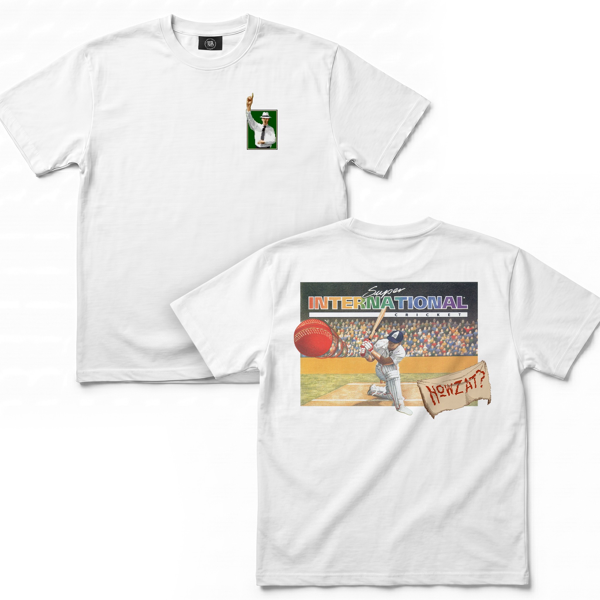 INTERNATIONAL CRICKET FRONT AND BACK WHITE TEE INTERNATIONAL CRICKET FRONT AND BACK WHITE TEE