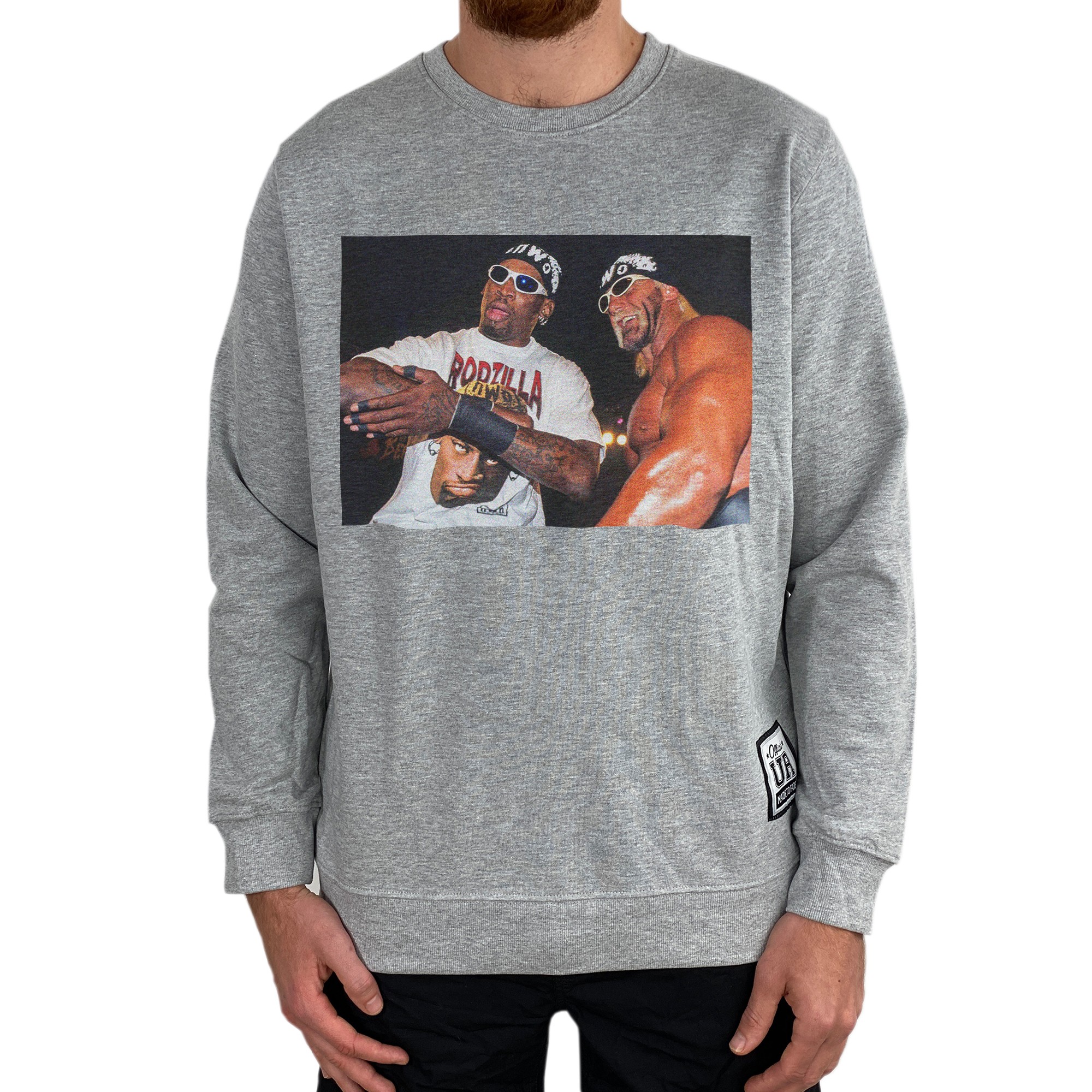 WRESTLING RODMAN MARBLE GREY CREW