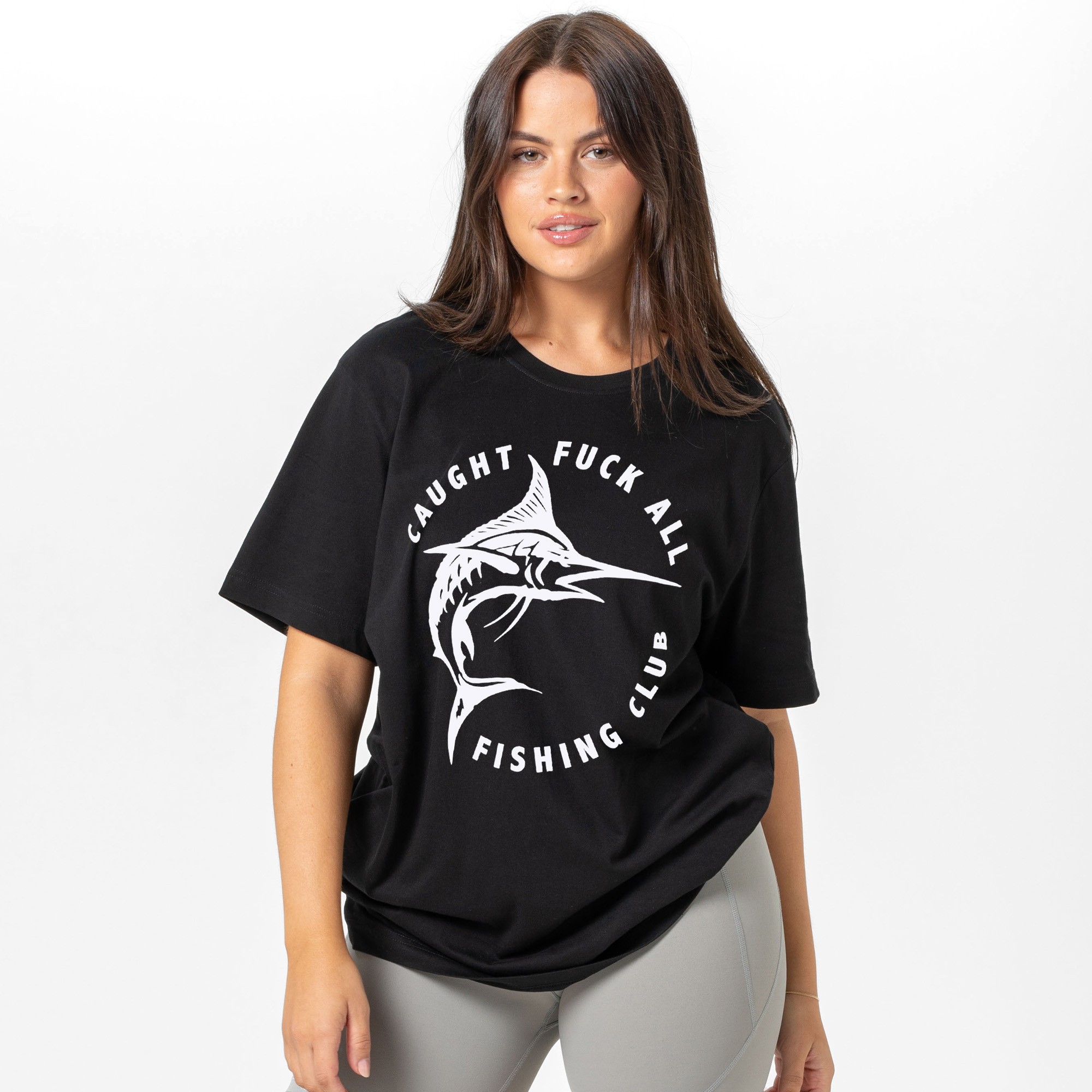 CAUGHT F ALL BLACK TEE