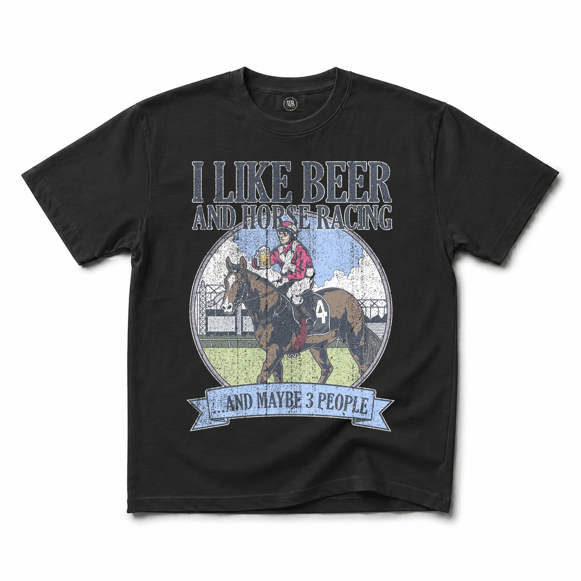 VINTAGE BEER AND HORSE RACING T-SHIRT VINTAGE BEER AND HORSE RACING T-SHIRT