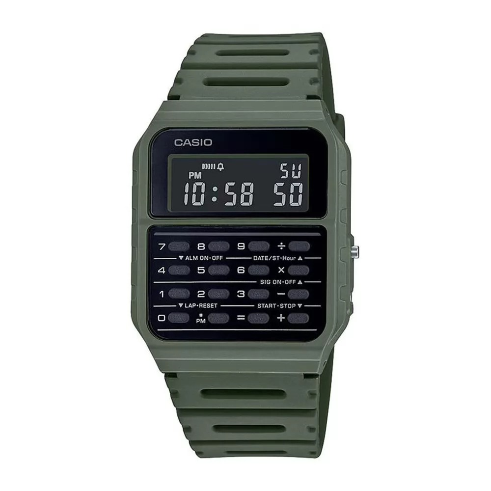 CASIO GREEN CALCULATOR WATCH
