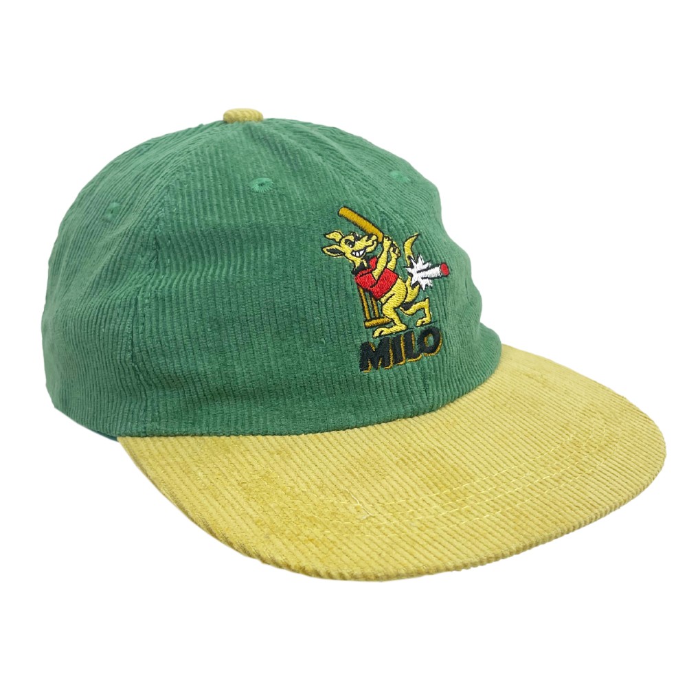 VINTAGE CRICKET KANGAROO CORD HAT GREEN/GOLD VINTAGE CRICKET KANGAROO CORD HAT GREEN/GOLD