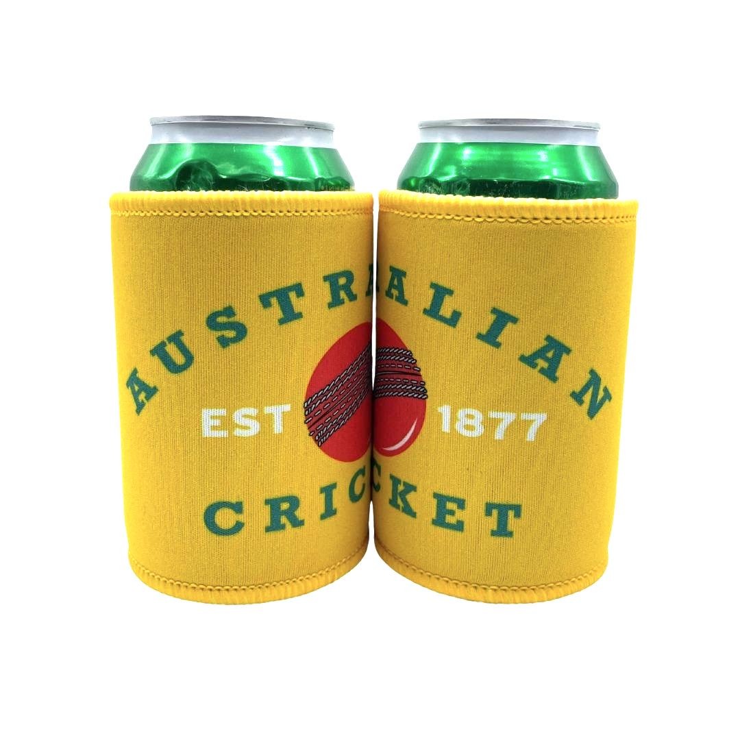 YELLOW AUS CRICKET STUBBY HOLDER YELLOW AUS CRICKET STUBBY HOLDER