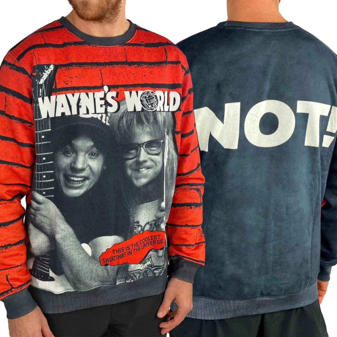 FULL PRINT WAYNES WORLD CREW FULL PRINT WAYNES WORLD CREW