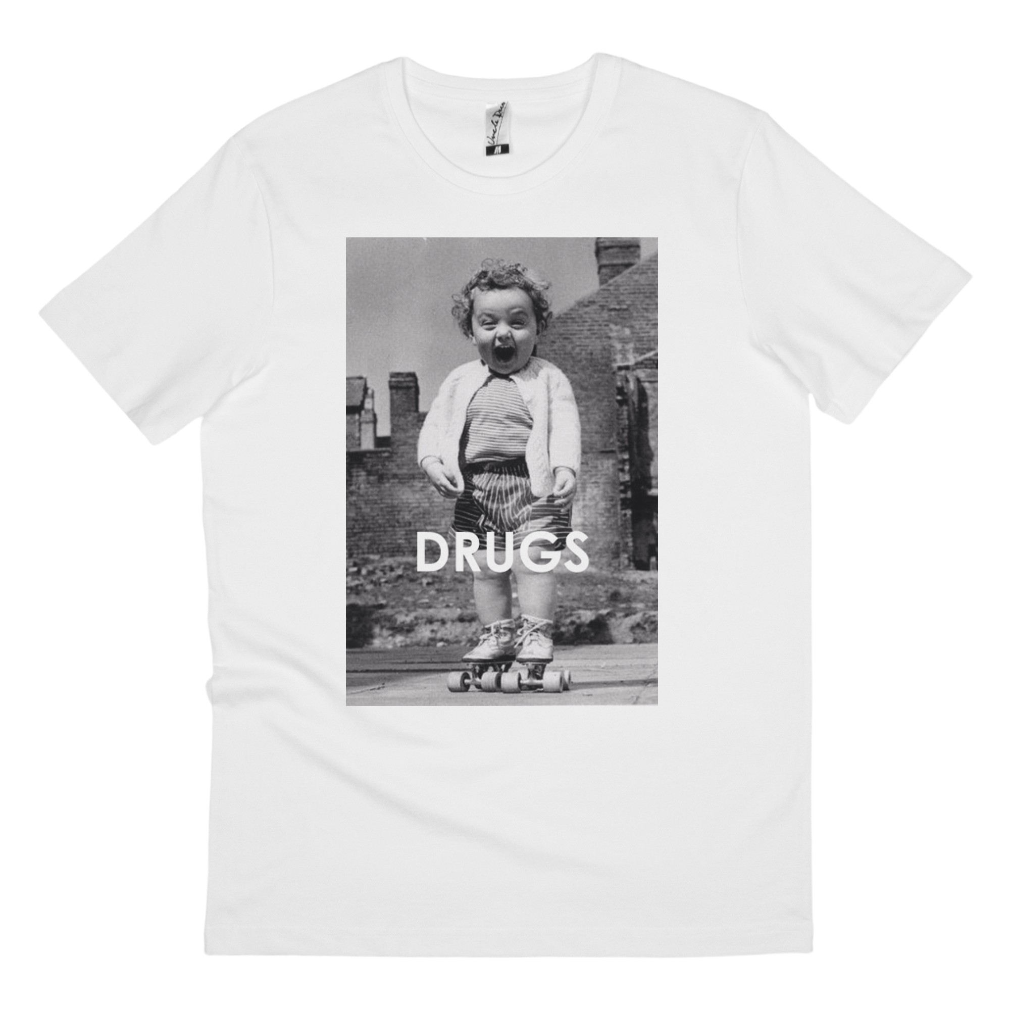 DRUGS WHITE TEE DRUGS WHITE TEE