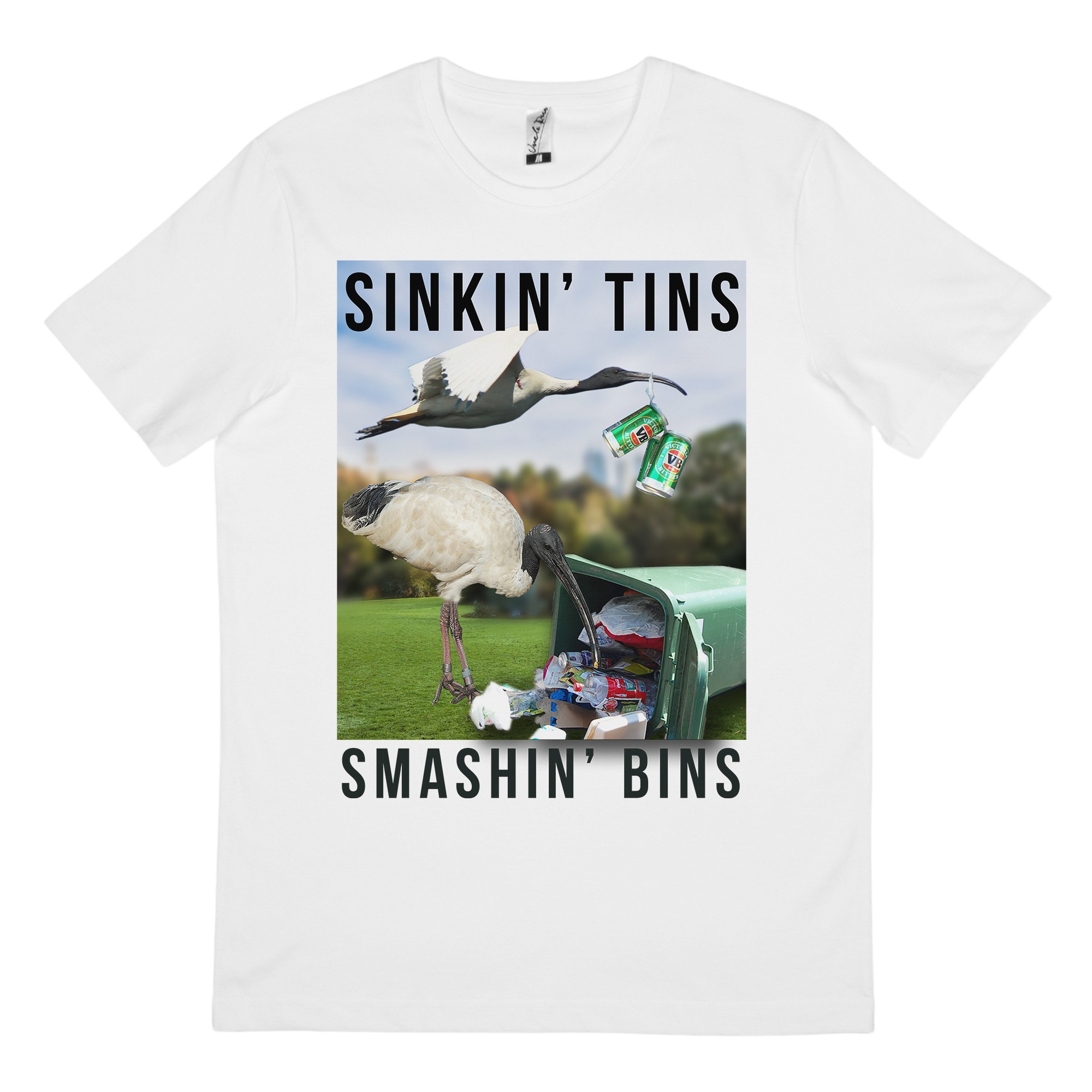 BIN CHICKEN WHITE TEE BIN CHICKEN WHITE TEE