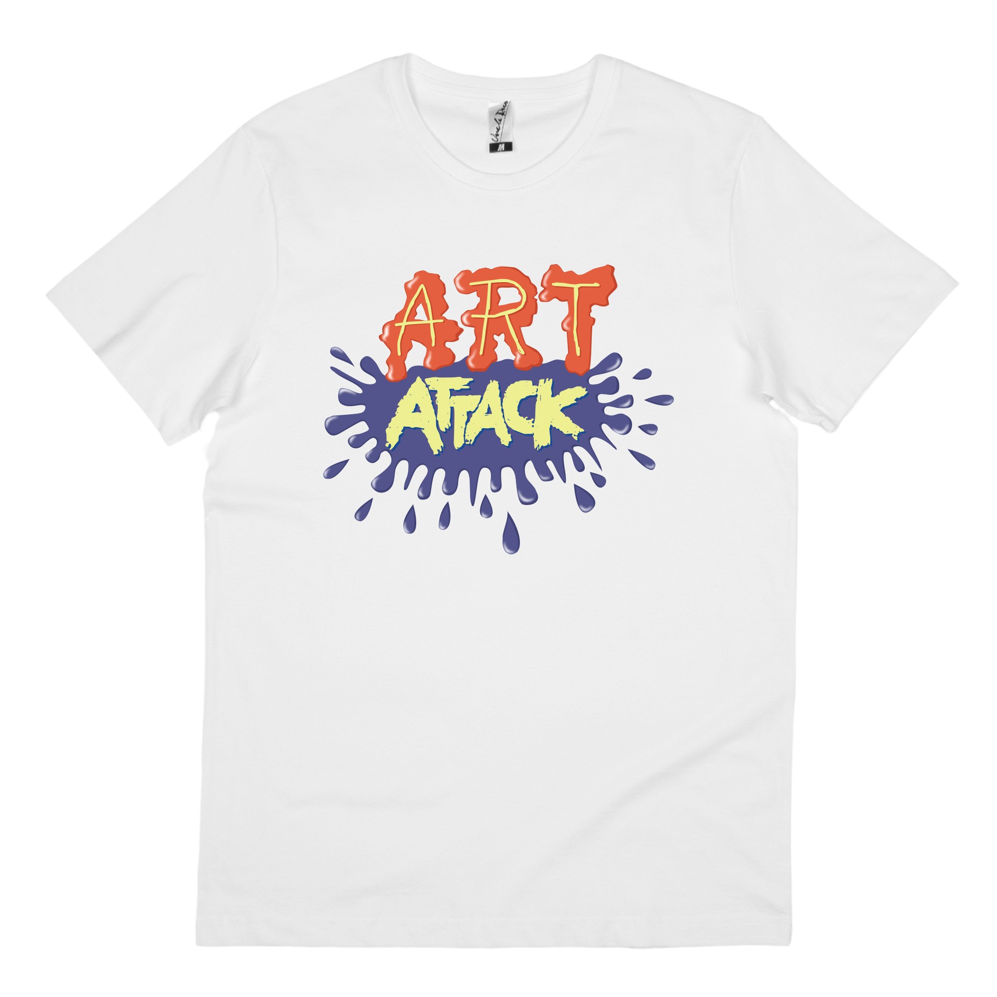 ART ATTACK WHITE TEE, Art Attack White T-Shirt