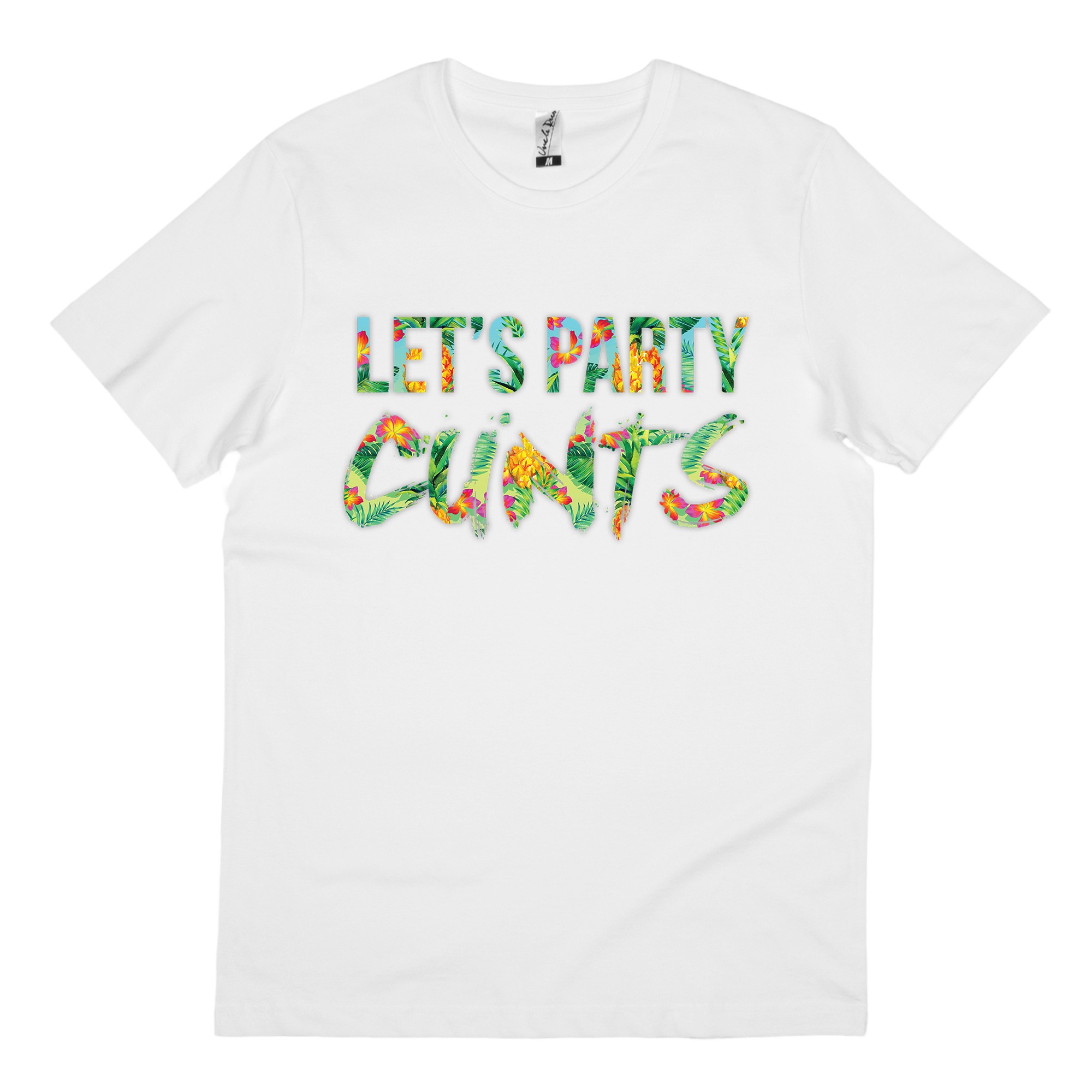 LETS PARTY WHITE TEE LETS PARTY WHITE TEE