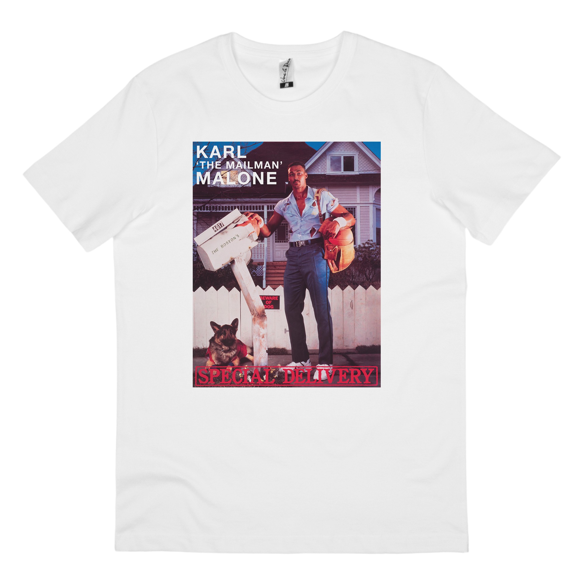 KARL MALONE WHITE TEE KARL MALONE WHITE TEE