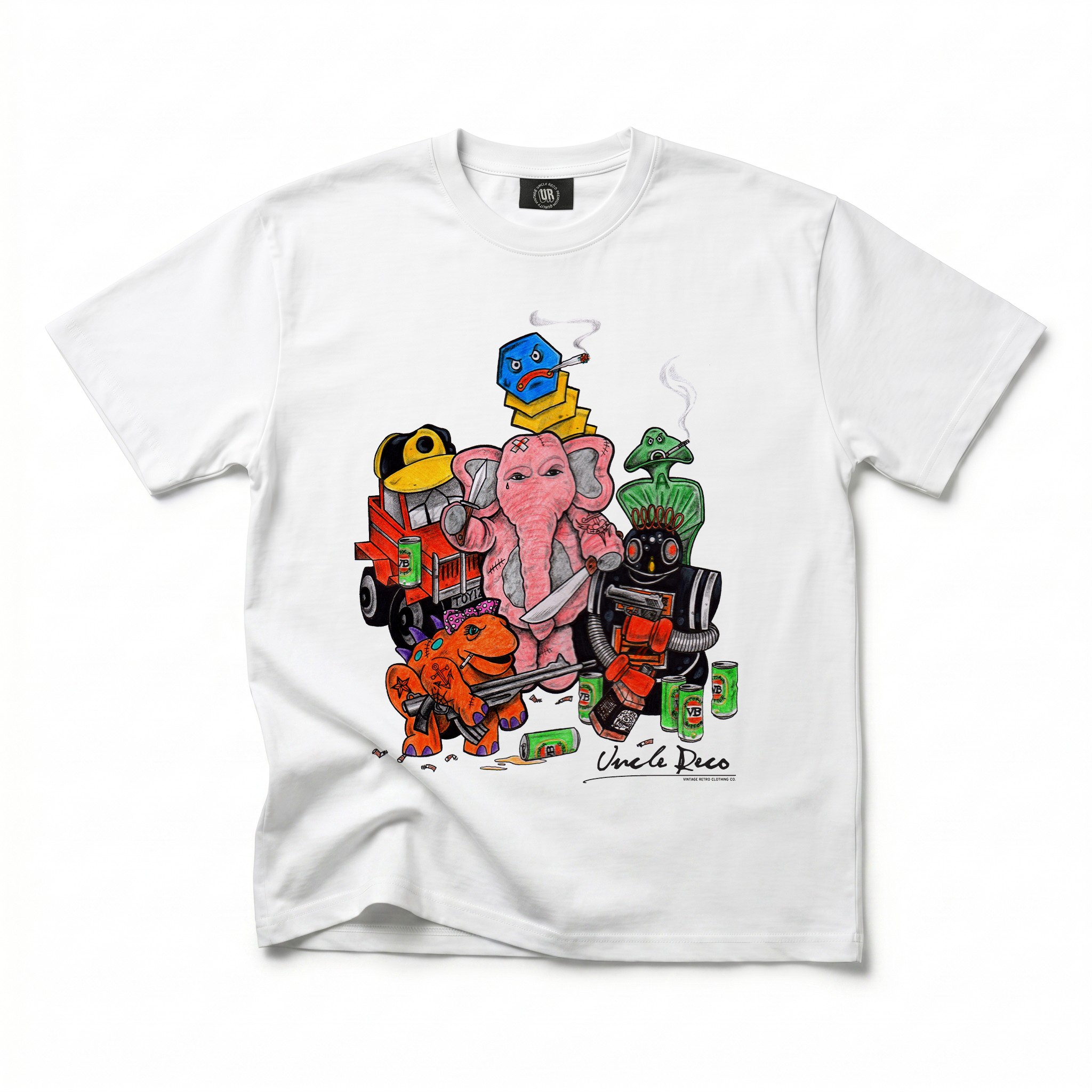 THUG JOHNSON WHITE TEE THUG JOHNSON WHITE TEE