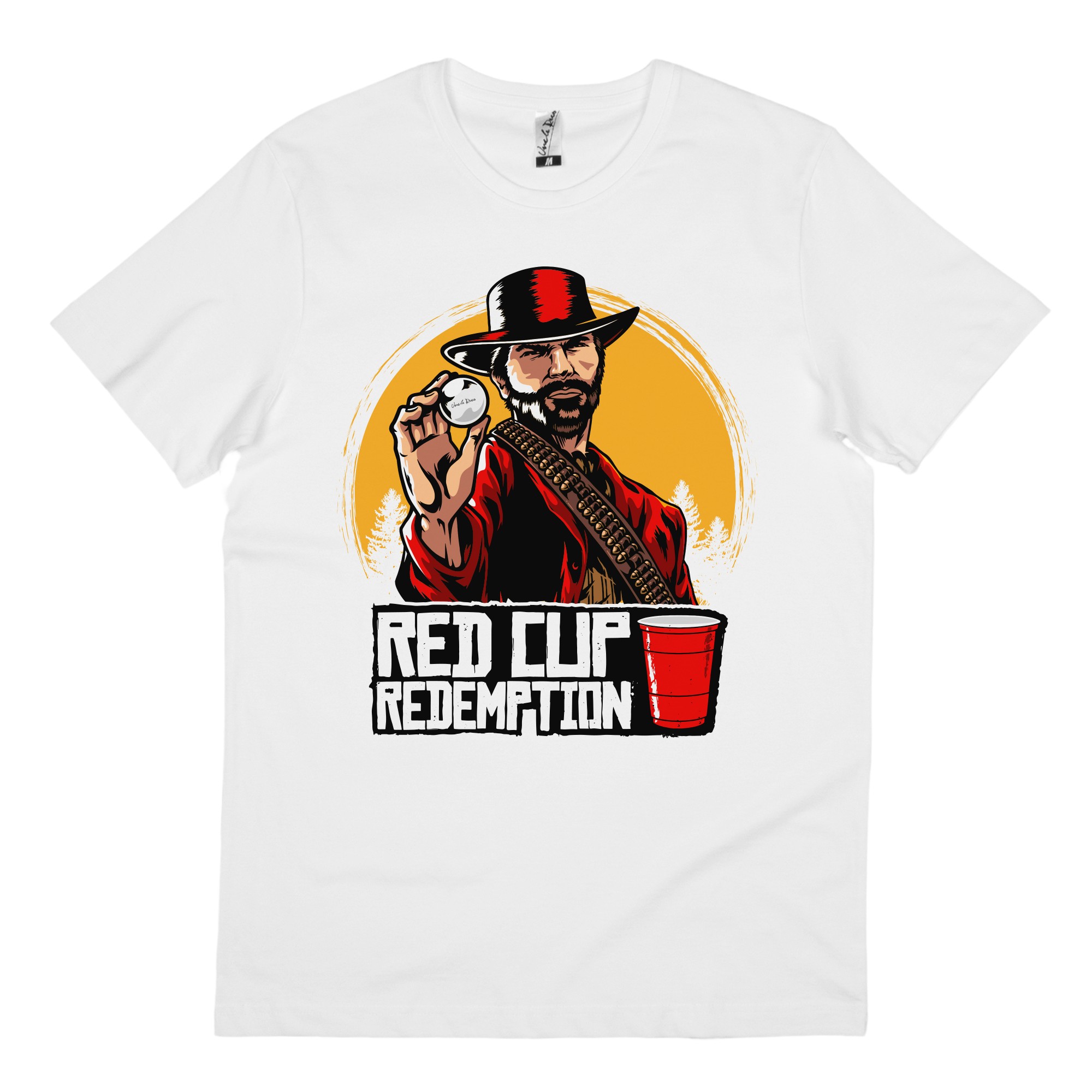 RED CUP REDEMPTION WHITE TEE RED CUP REDEMPTION WHITE TEE
