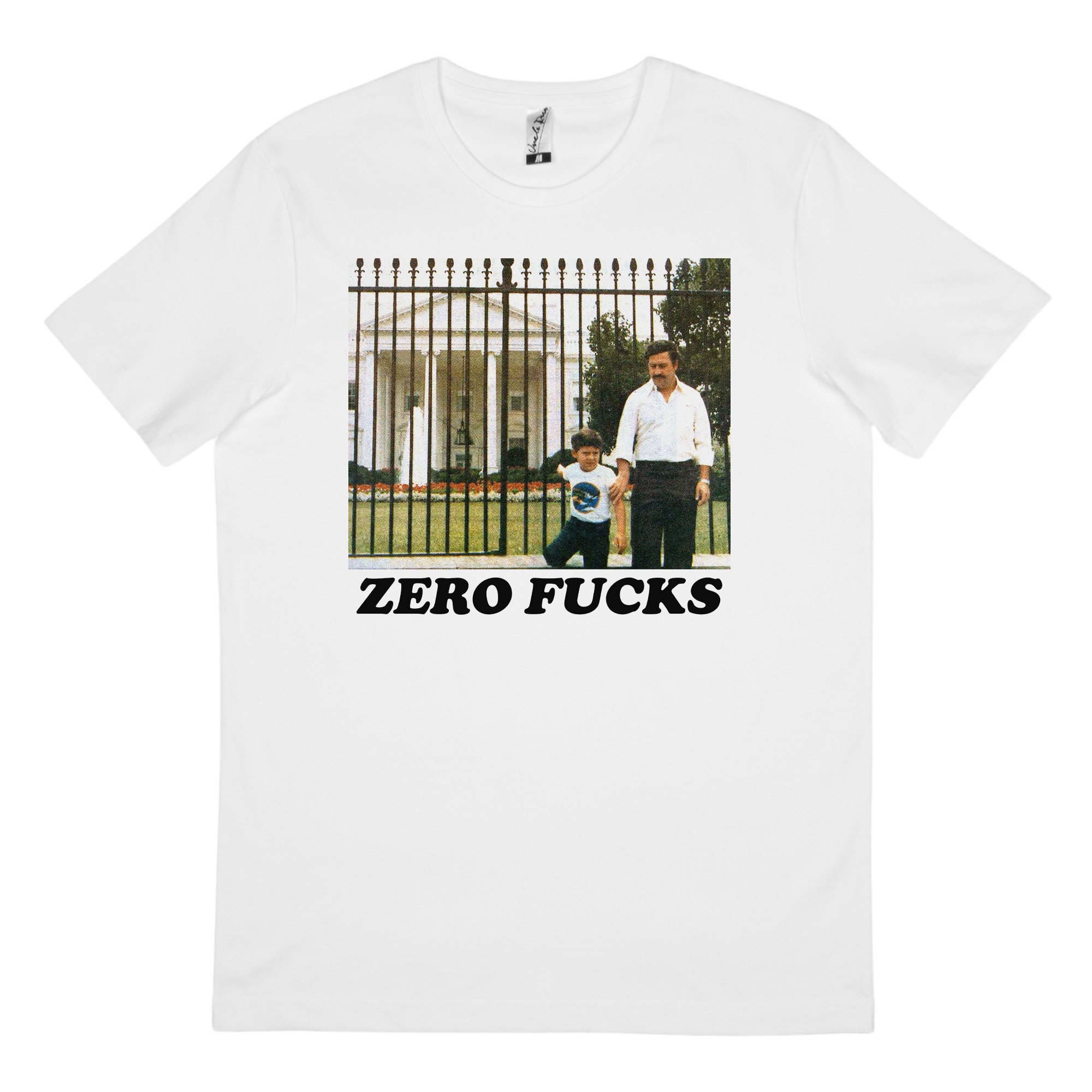 ZERO FUCKS WHITE TEE ZERO FUCKS WHITE TEE