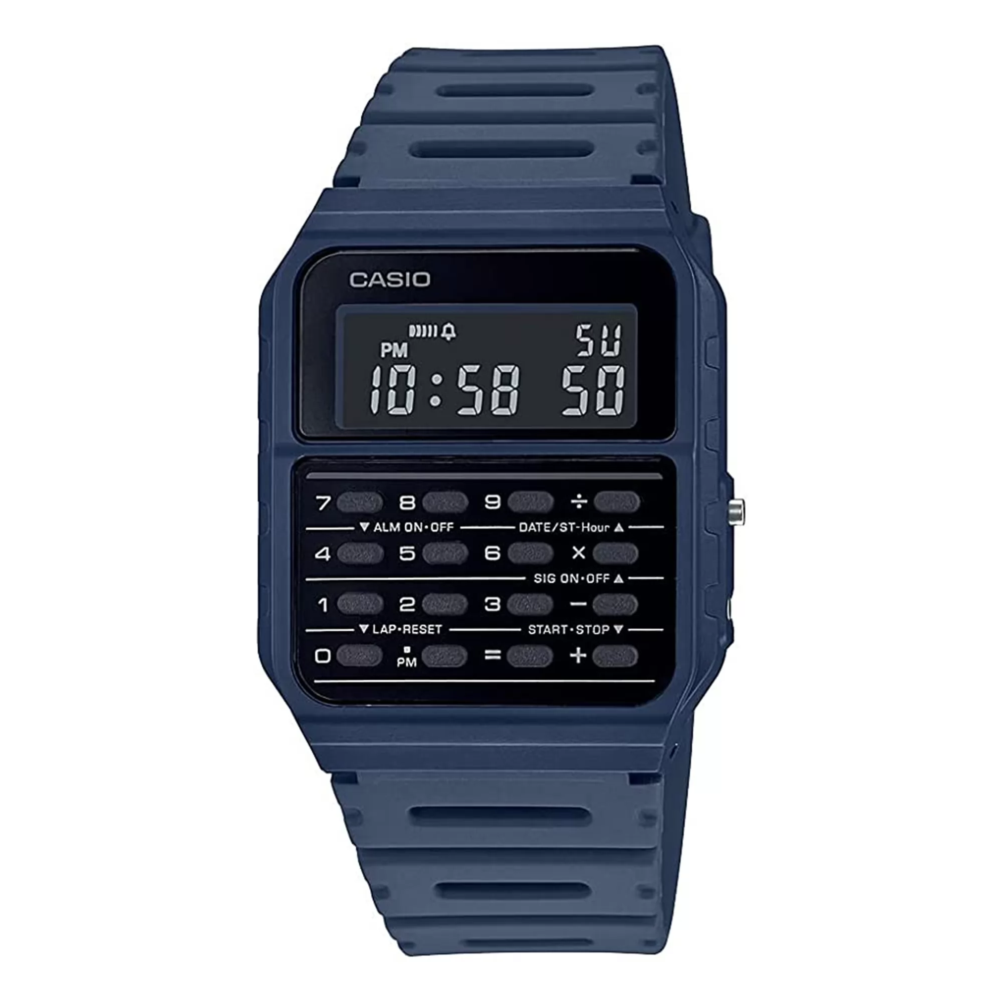 CASIO VINTAGE BLUE CALCULATOR WATCH CASIO VINTAGE BLUE CALCULATOR WATCH