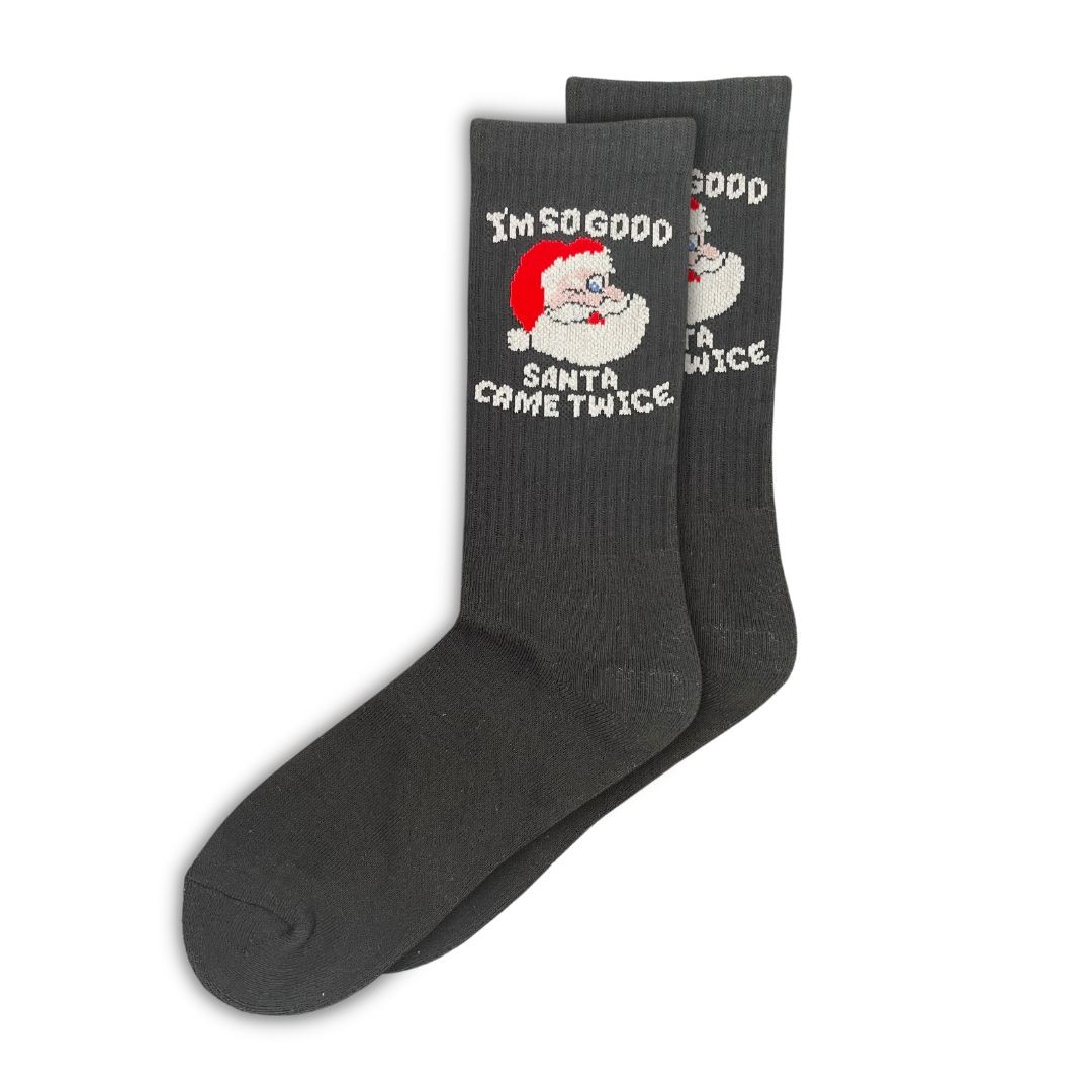 SANTA CAME TWICE SOCKS