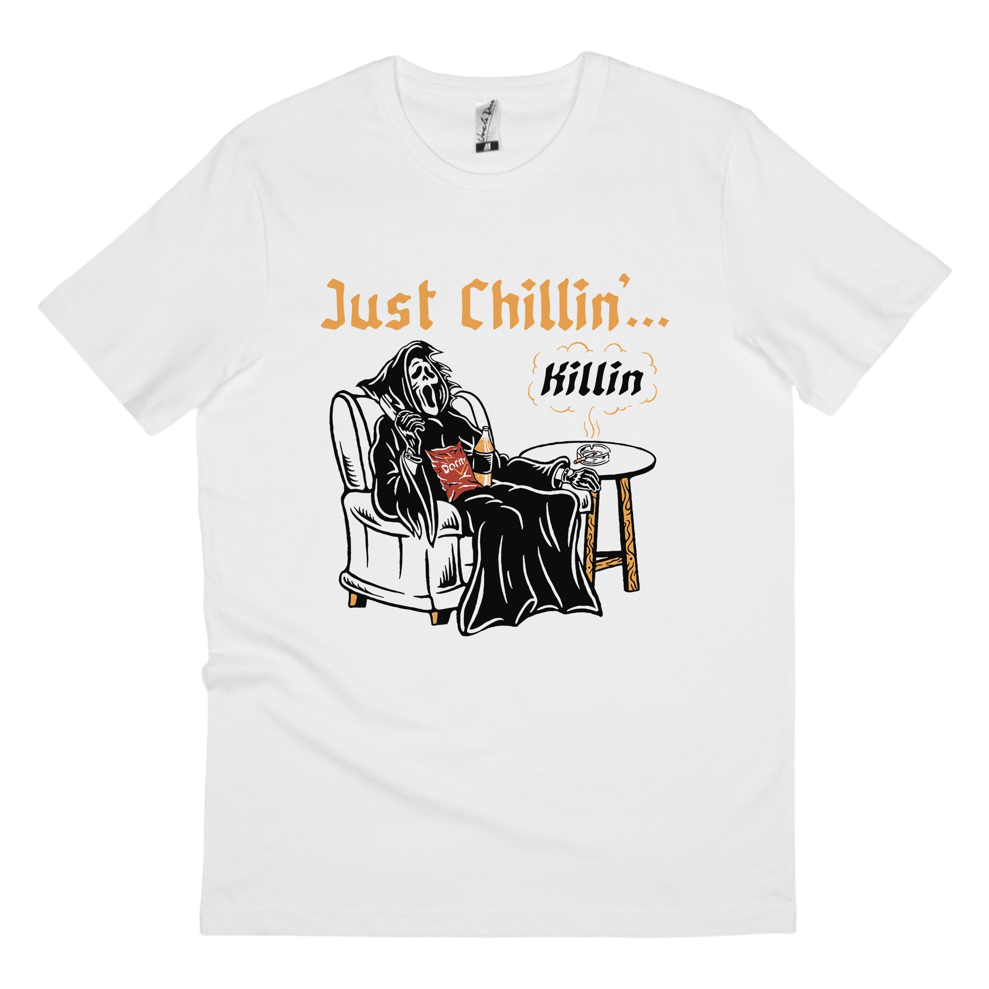 JUST CHILLIN WHITE TEE, Just Chillin White T-Shirt JUST CHILLIN WHITE TEE, Just Chillin White T-Shirt