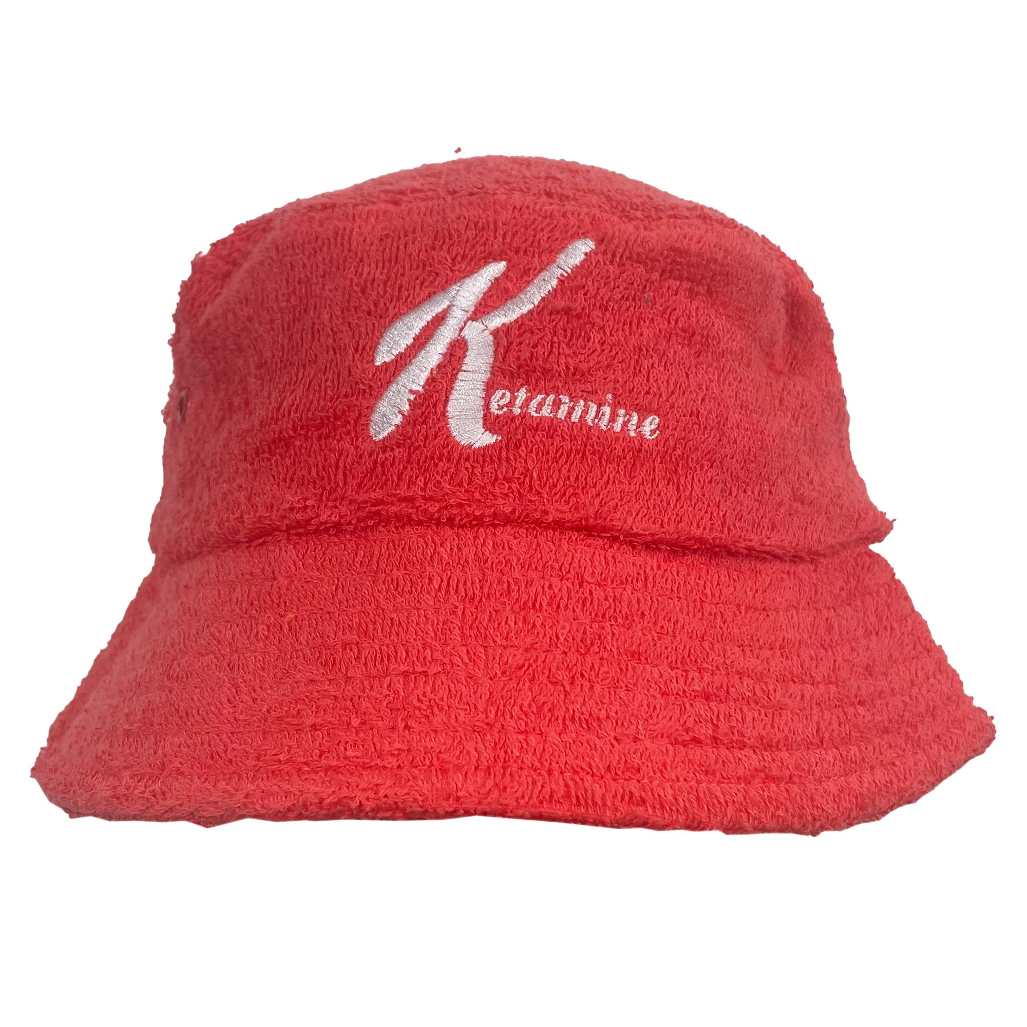 KETAMINE RED TERRY TOWEL BUCKET HAT