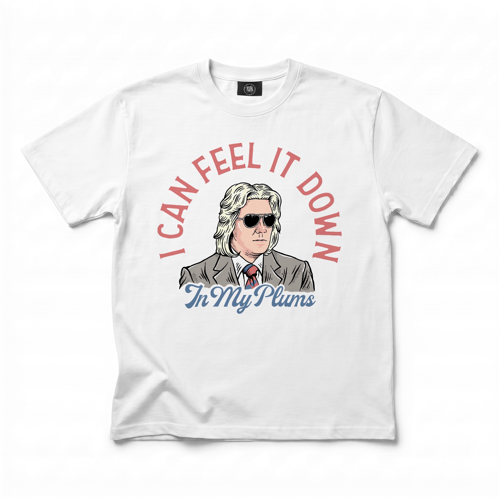 FEEL IT IN MY PLUMS WHITE TEE FEEL IT IN MY PLUMS WHITE TEE