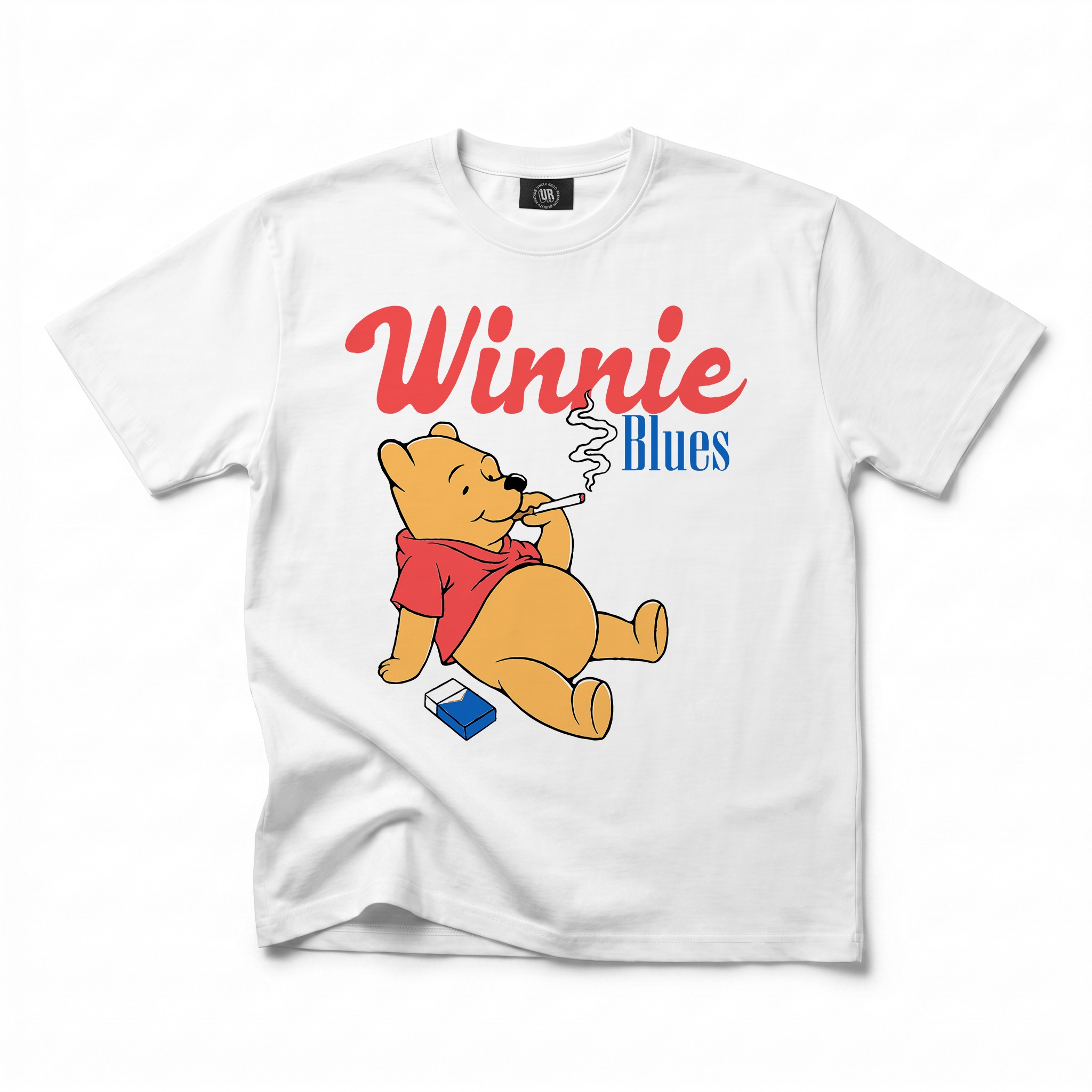 WINNIE BLUES WHITE TEE WINNIE BLUES WHITE TEE